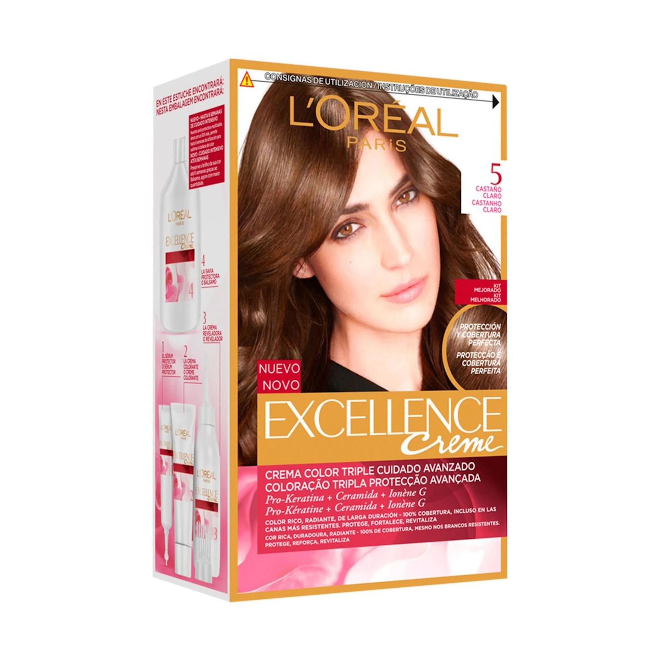 Tinte Permanente Excellence Creme L’Oréal Paris Tonos Castaños