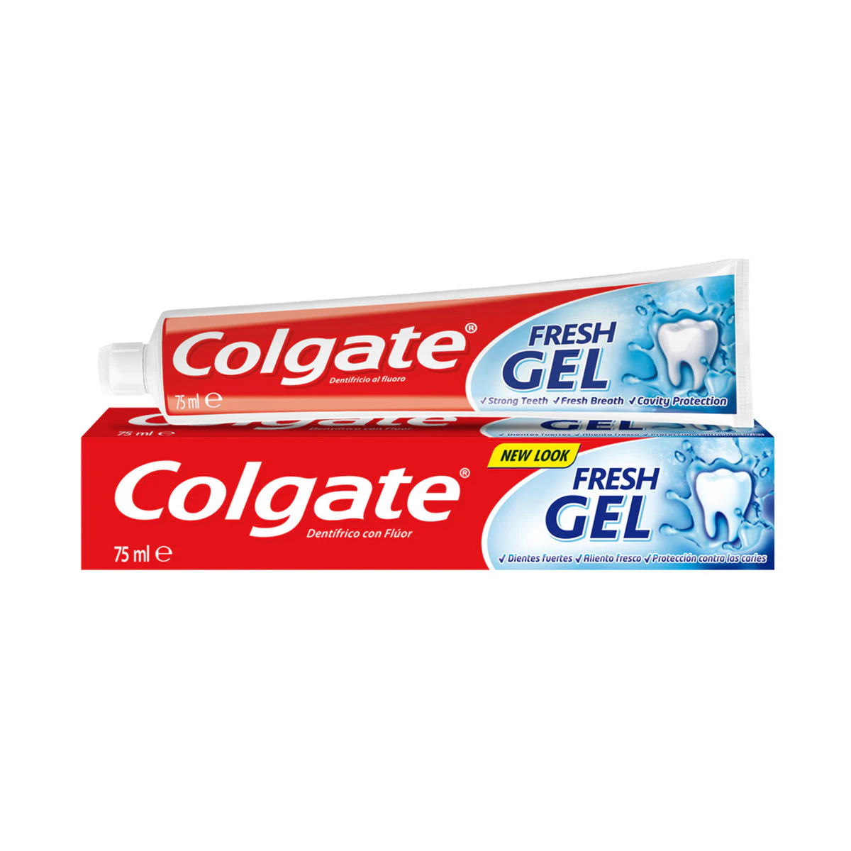 Pasta De Dientes Colgate Fresh Gel Dientes Fuertes Y Aliento Fresco 75Ml
