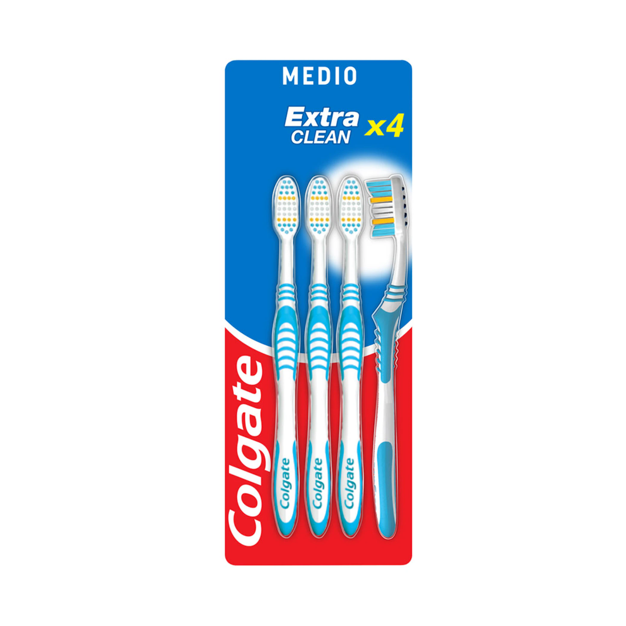 Cepillo De Dientes Extra Clean Medio Colgate 4Uds