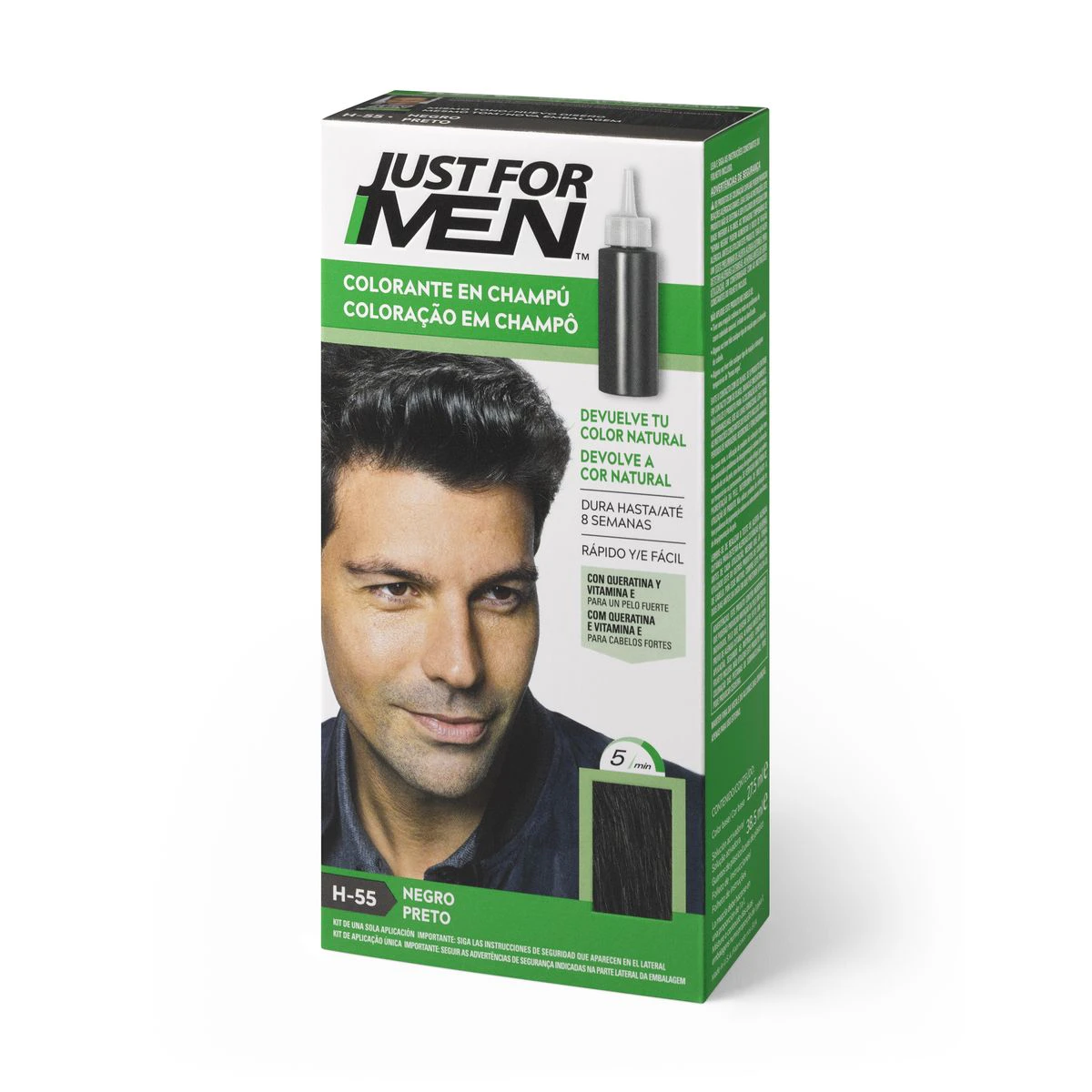 Champú Colorante Just For Men H55 Negro Champú Colorante Just For Men H55 Negro 0