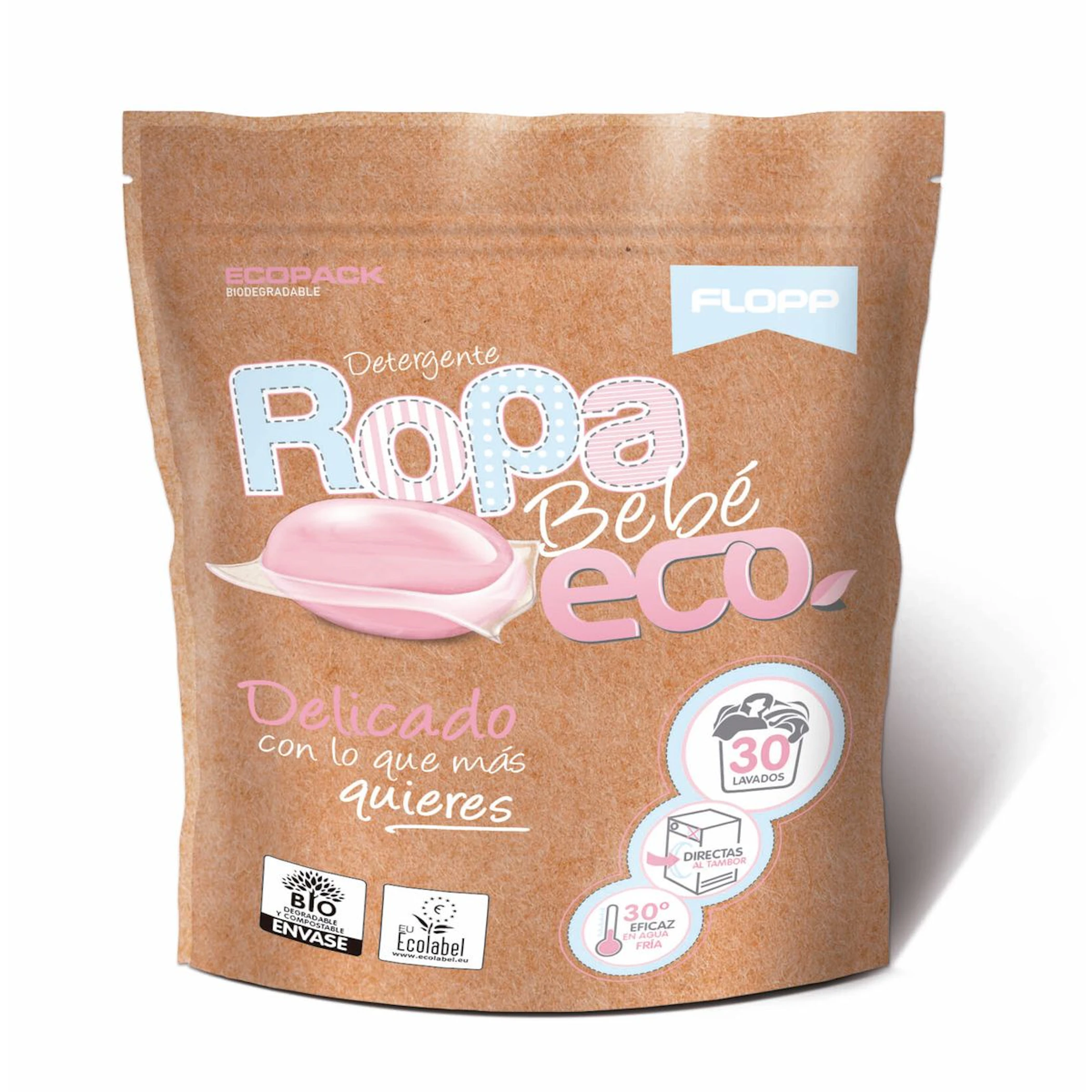 Detergente En Cápsulas Ropa Bebé Flopp 30 Lv 0