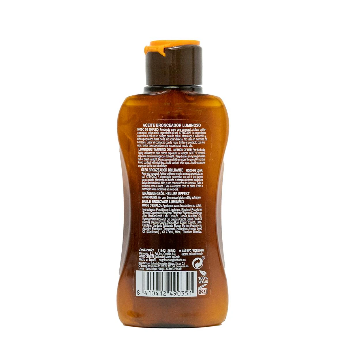 Aceite Bronceador Luminoso Babaria 100Ml
