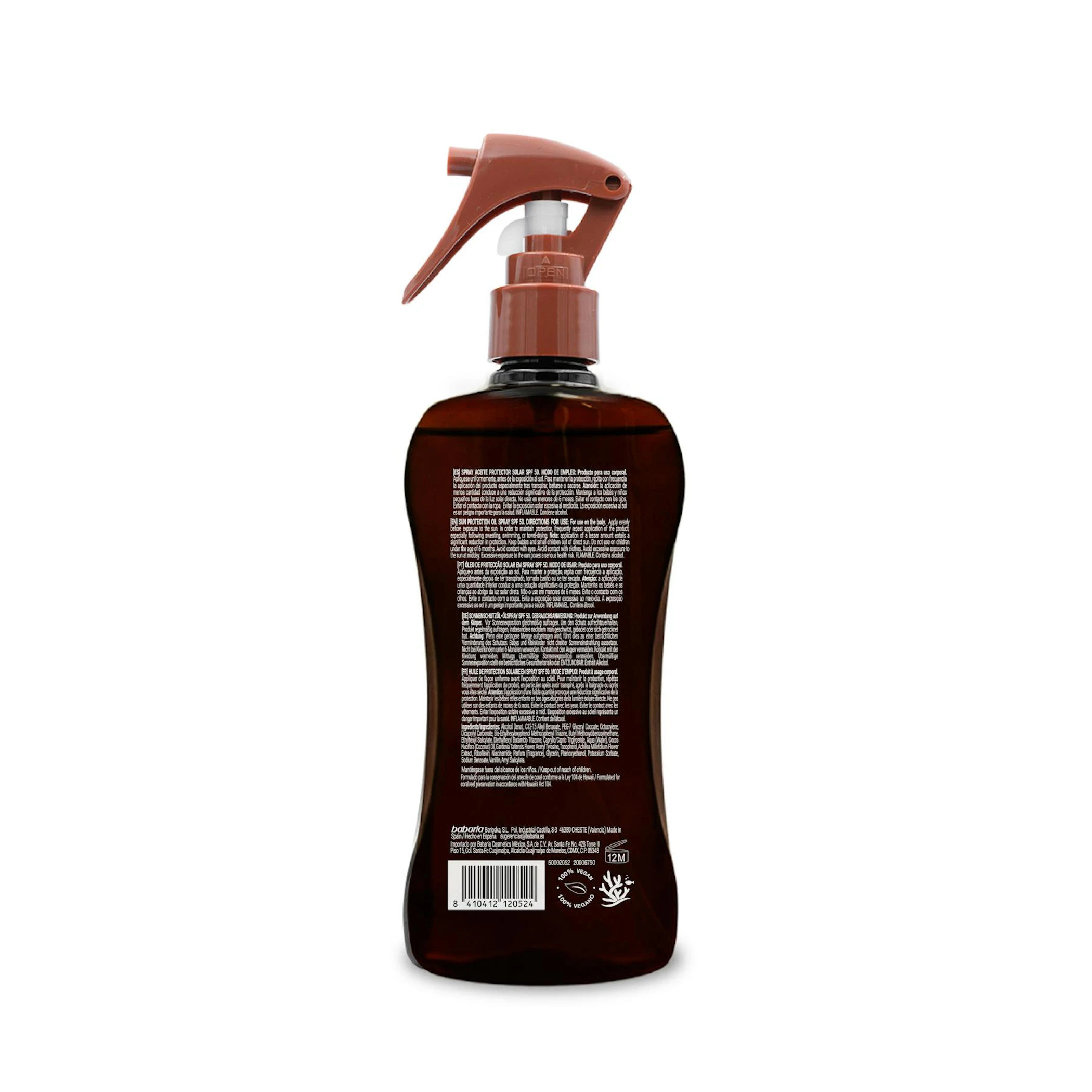 Aceite Solar Bronze Coco SPF50 Babaria 200Ml