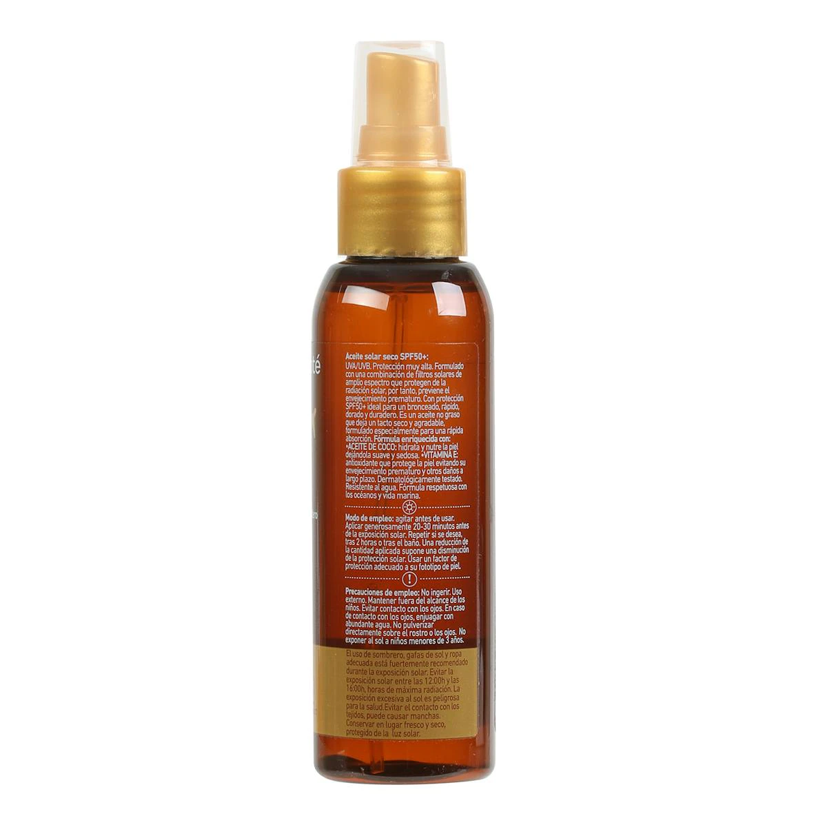 Aceite Solar Seco SPF 50+ Formato Viaje Bonté 100Ml