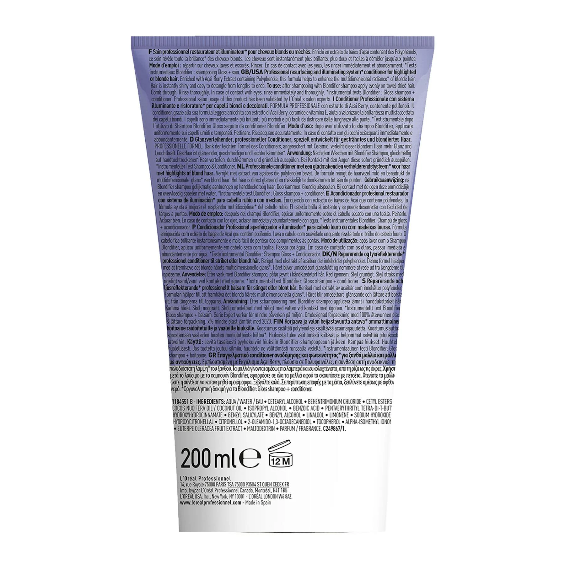 Acondicionador Blondifier L'Oréal Professionnel 200Ml