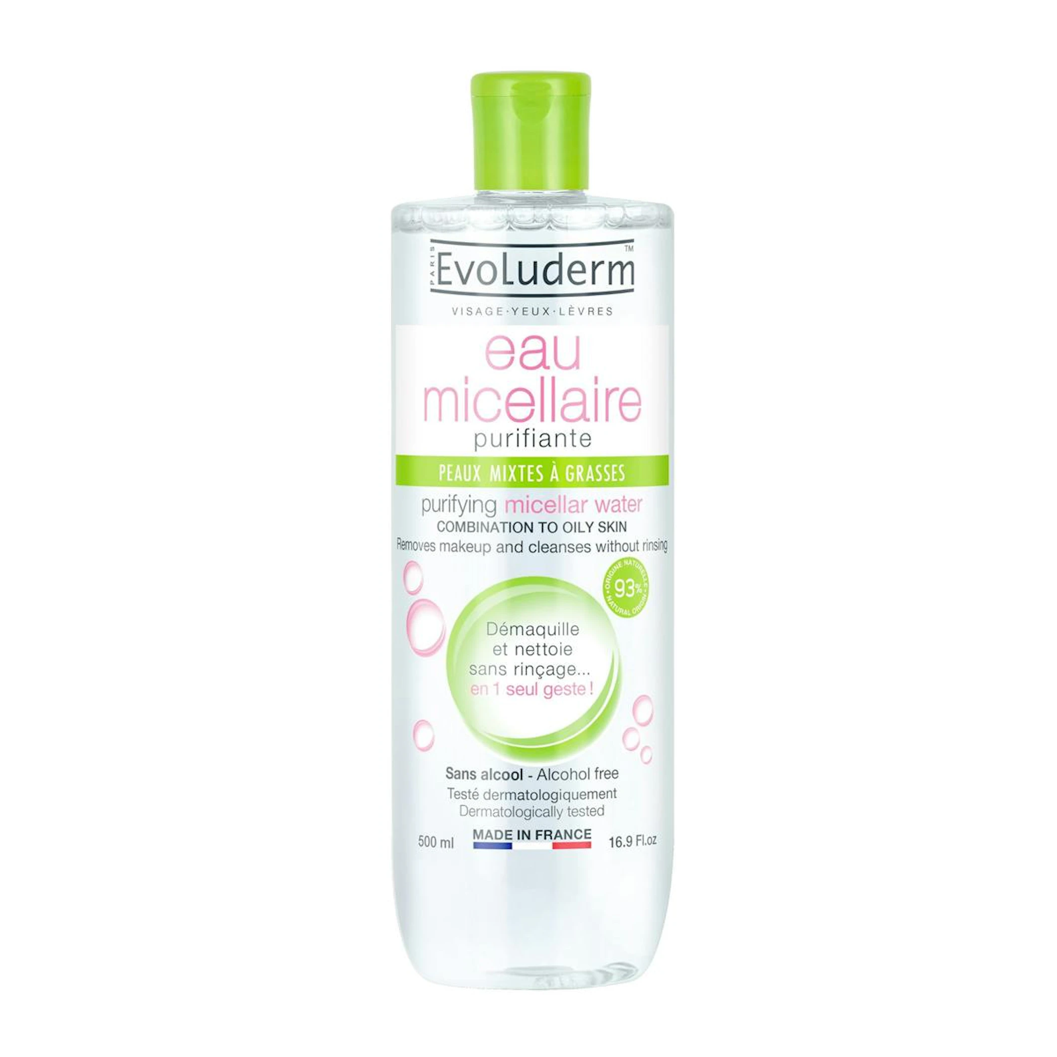 Agua Micelar Desmaquillante Piel Mixta Evoluderm 500 Ml 0