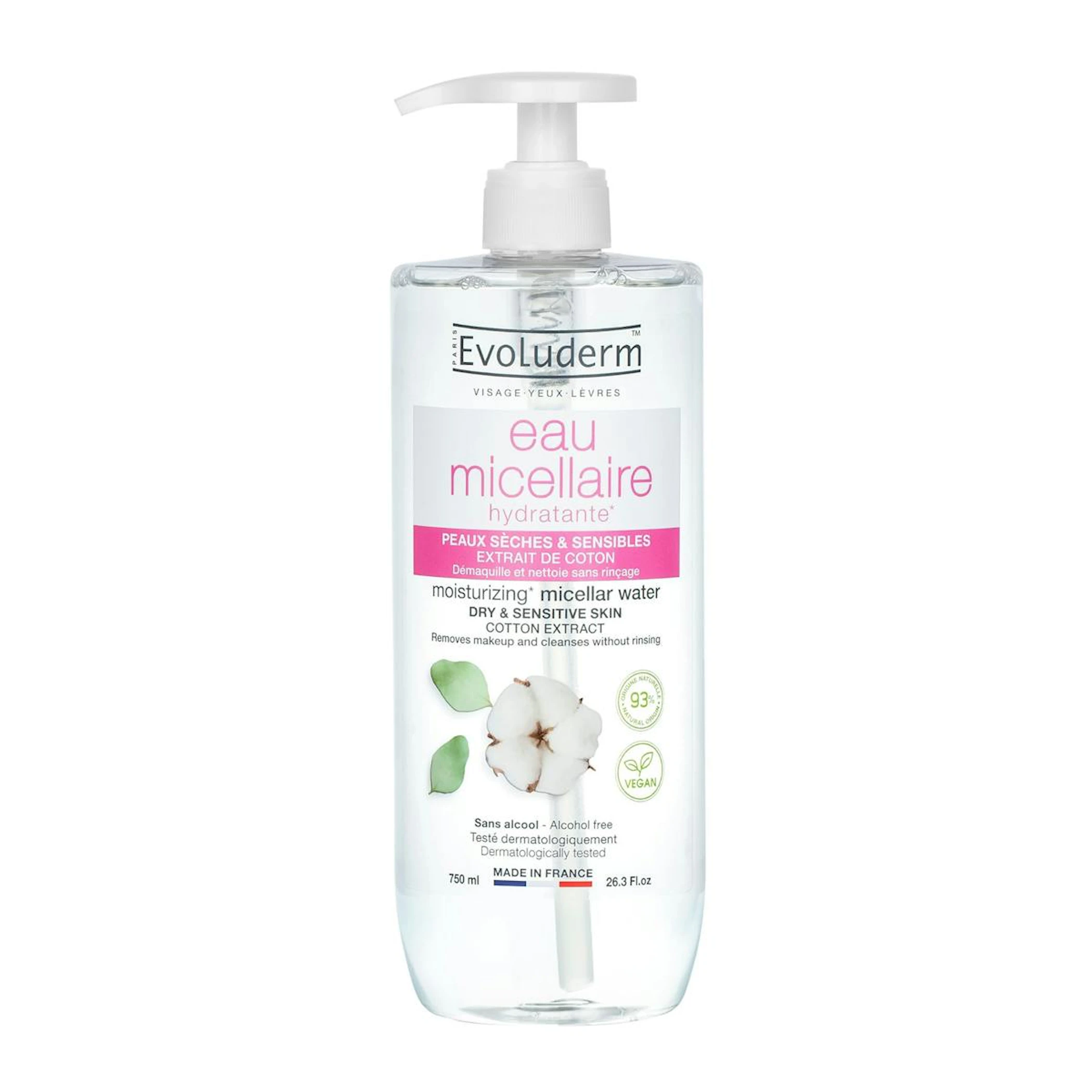 Agua Micelar Hidratante Piel Sensible Evoluderm 750 Ml 0