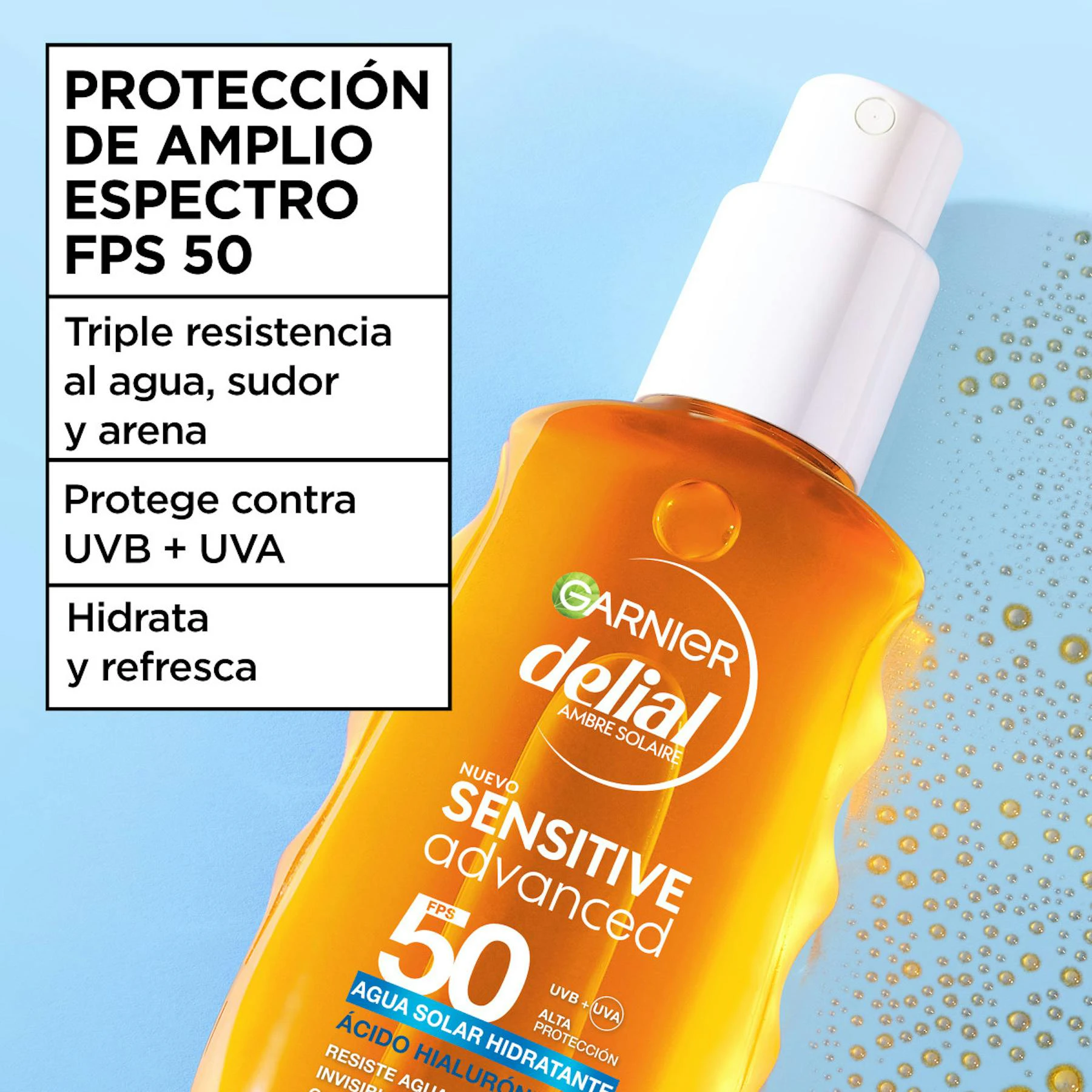 Agua Solar Sensitive Advanced SPF50 Delial 150Ml