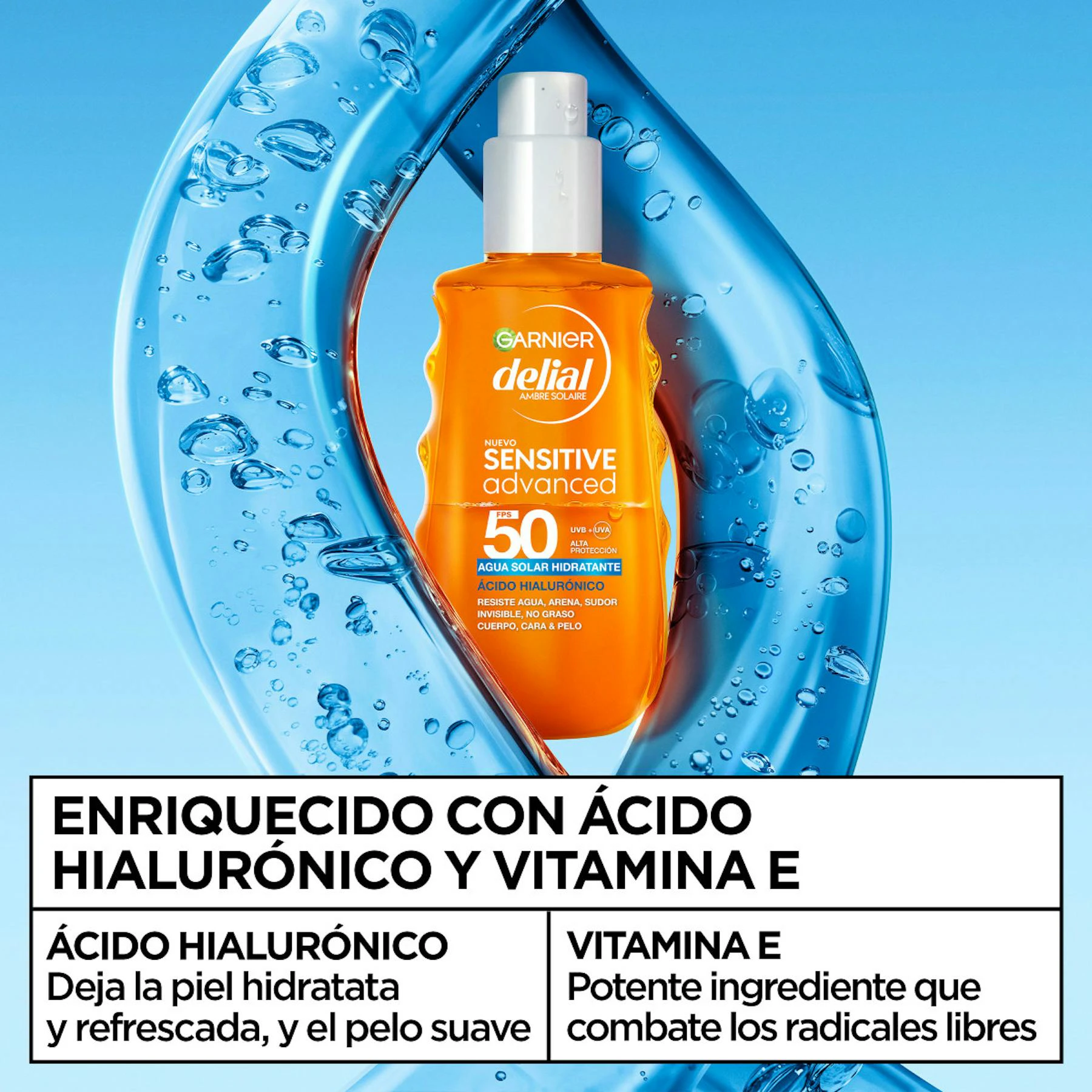 Agua Solar Sensitive Advanced SPF50 Delial 150Ml