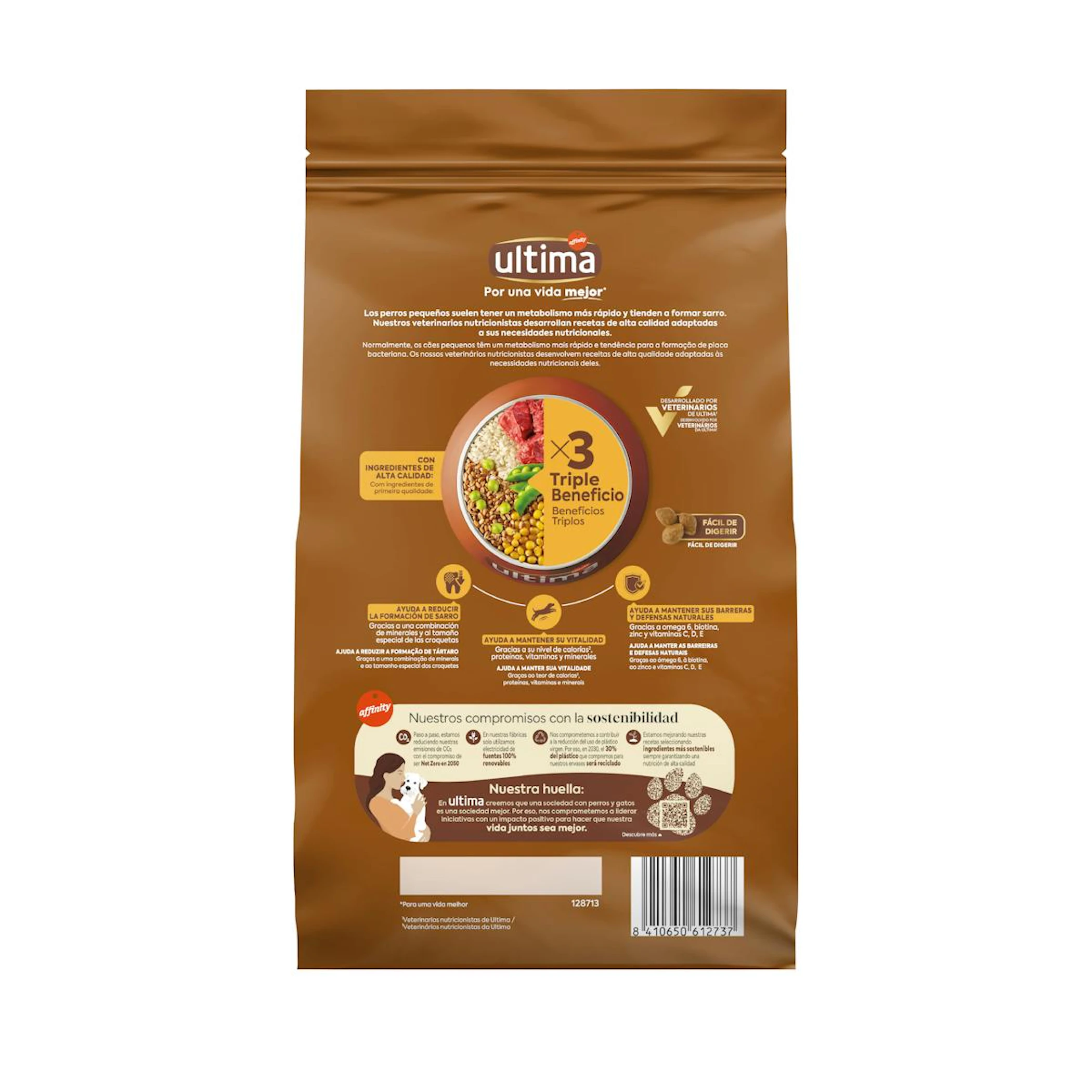Pienso Perros Mini Buey Ultima 1.25Kg