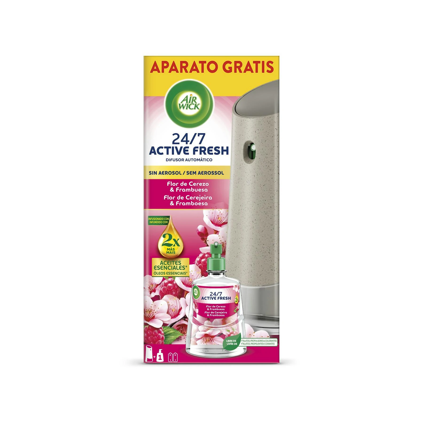 Ambientador Active Fresh + Recambio Cerezo Air Wick Ambientador Active Fresh + Recambio Cerezo Air Wick 0