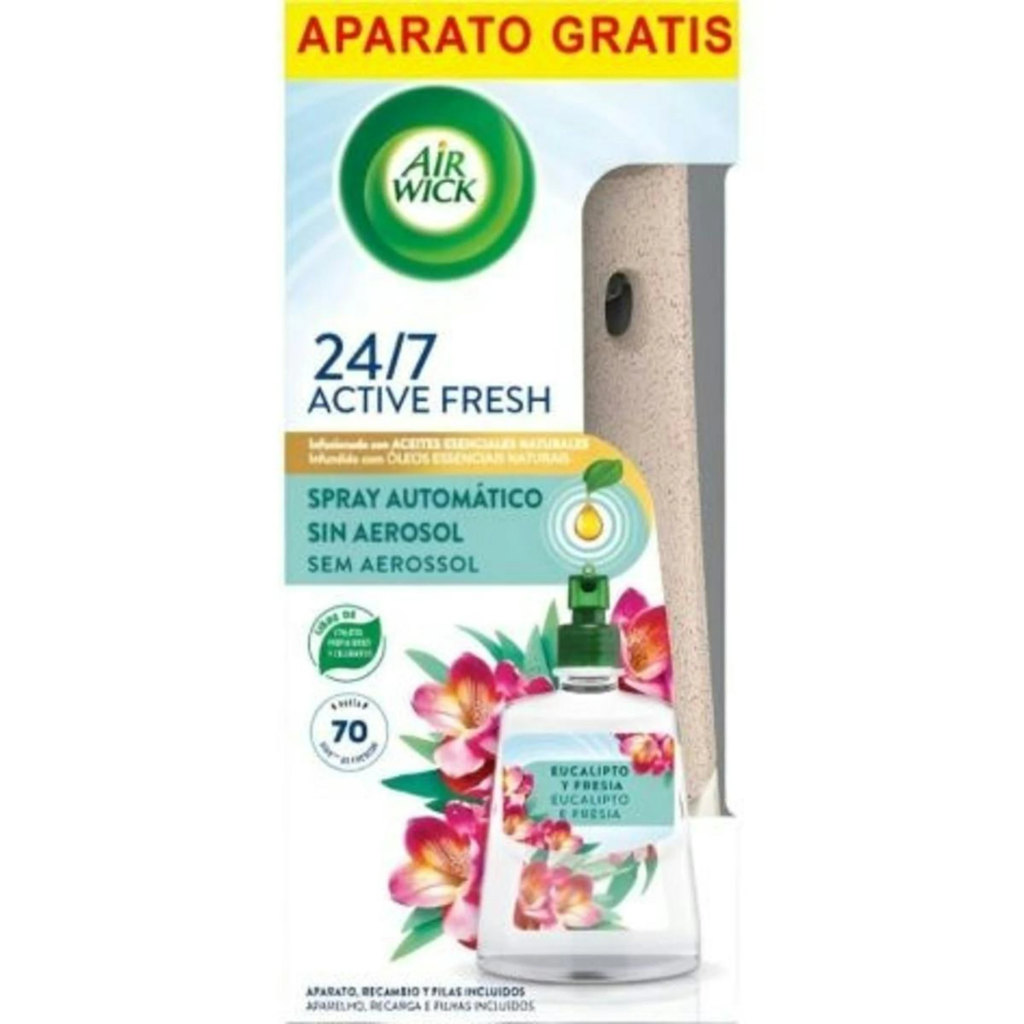 Ambientador Automático Active Fresh + Recambio Eucalipto Air Wick 0