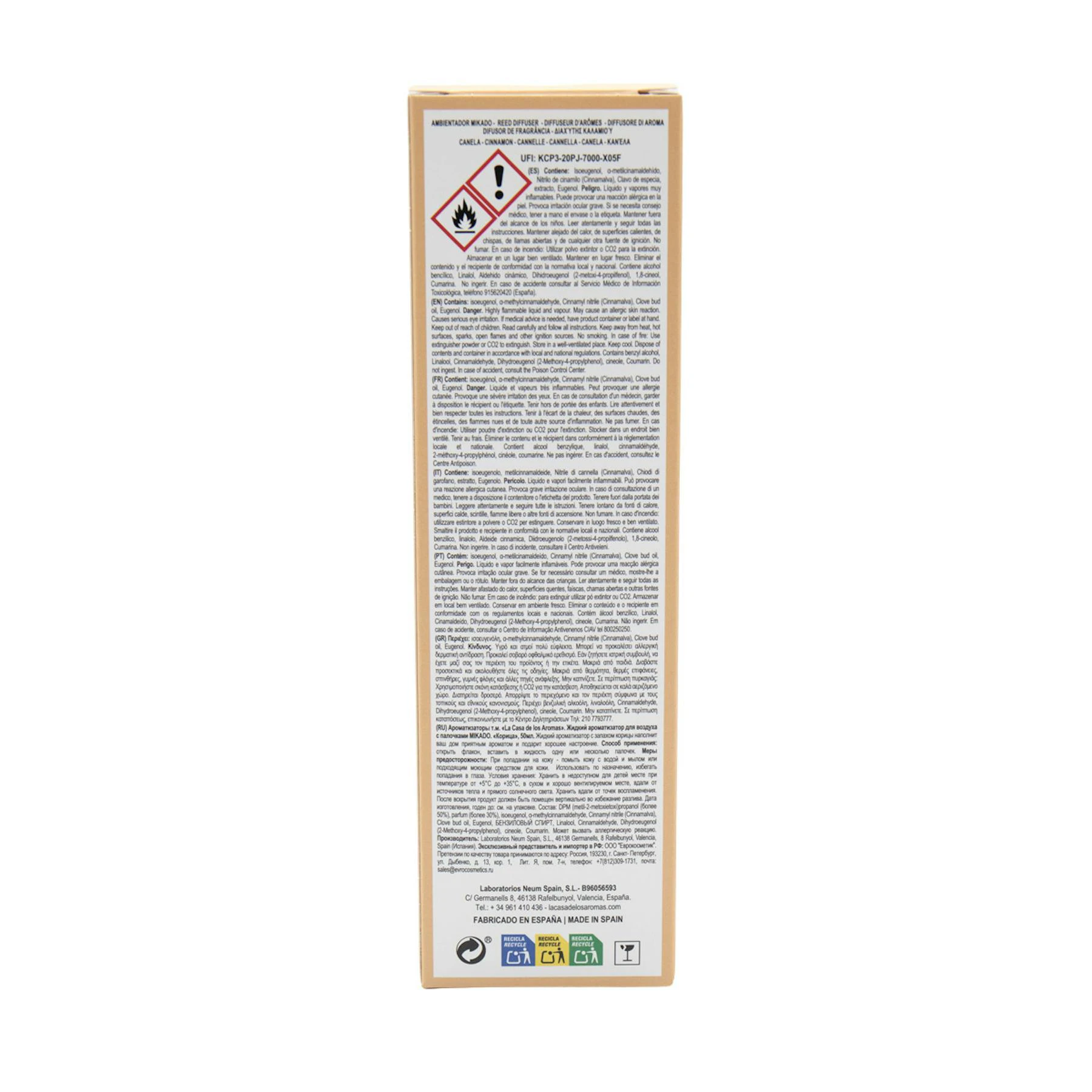 Ambientador Mikado Canela La Casa De Los Aromas 50Ml