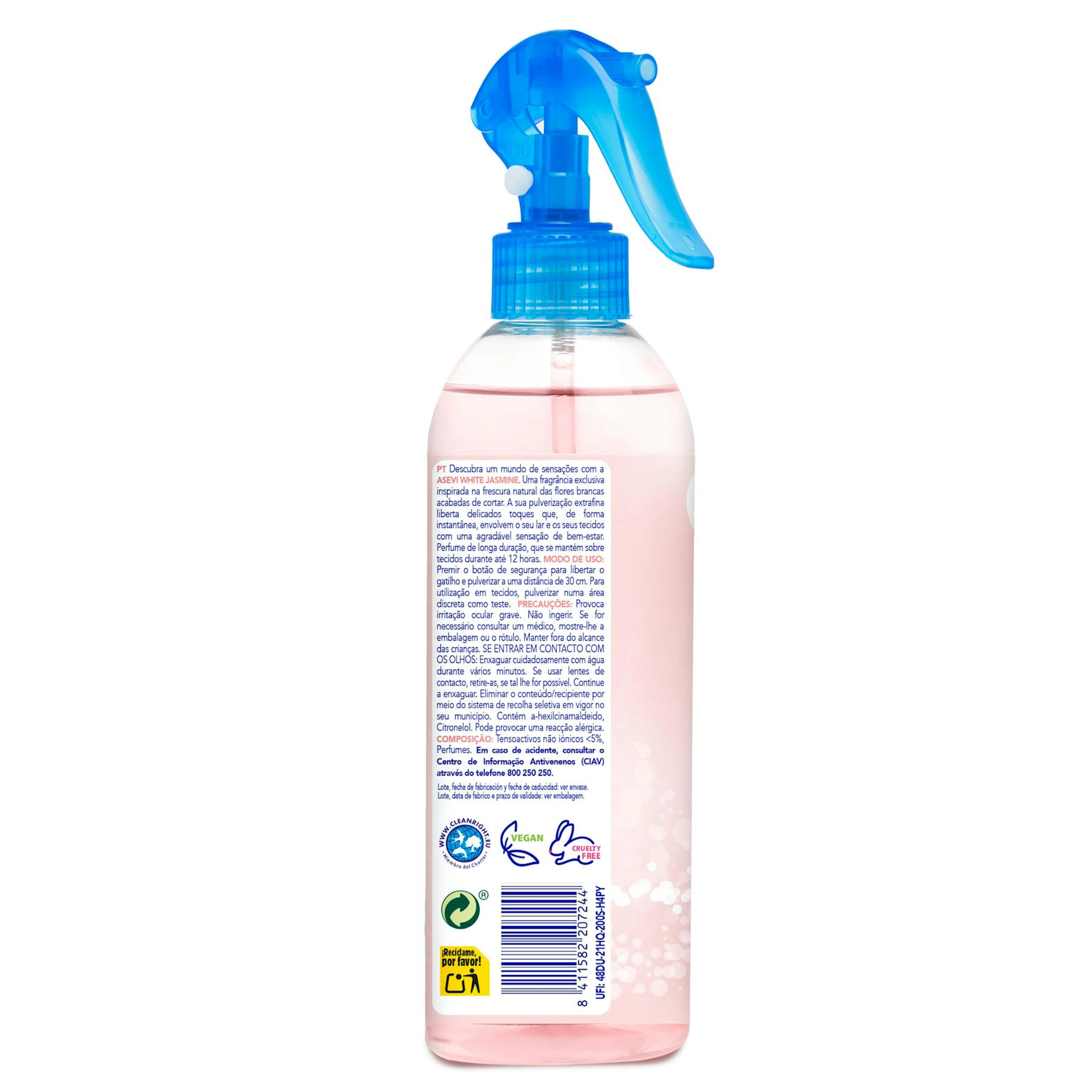 Ambientador Spray White Jasmine Asevi 400Ml