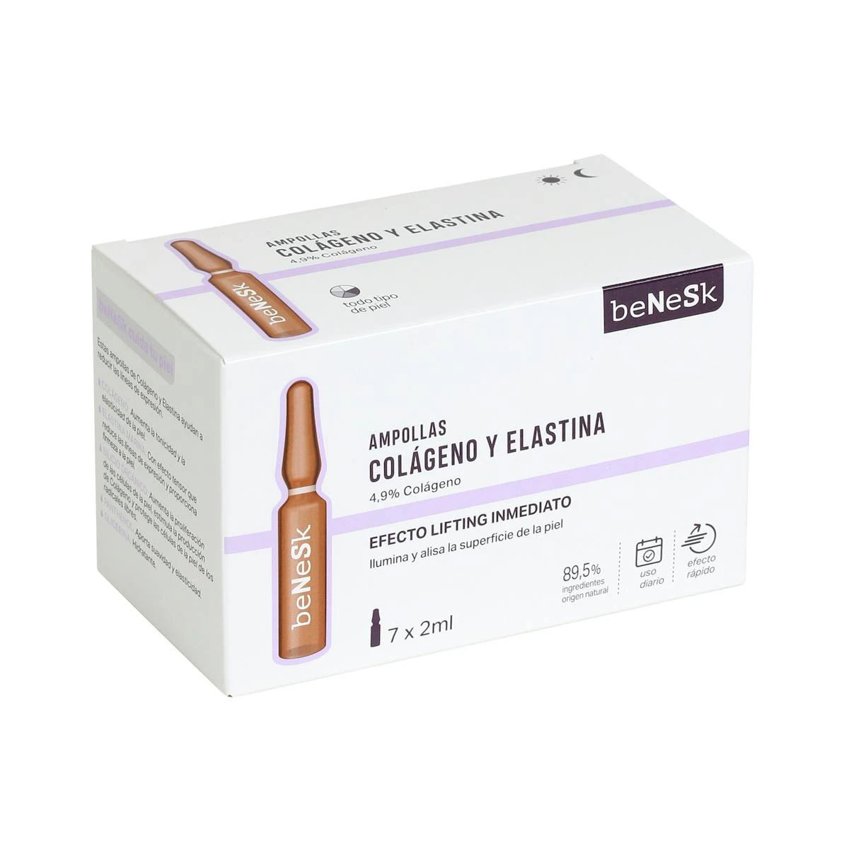Ampolas Faciais Com Colagénio E Elastina Benesk 7X2Ml