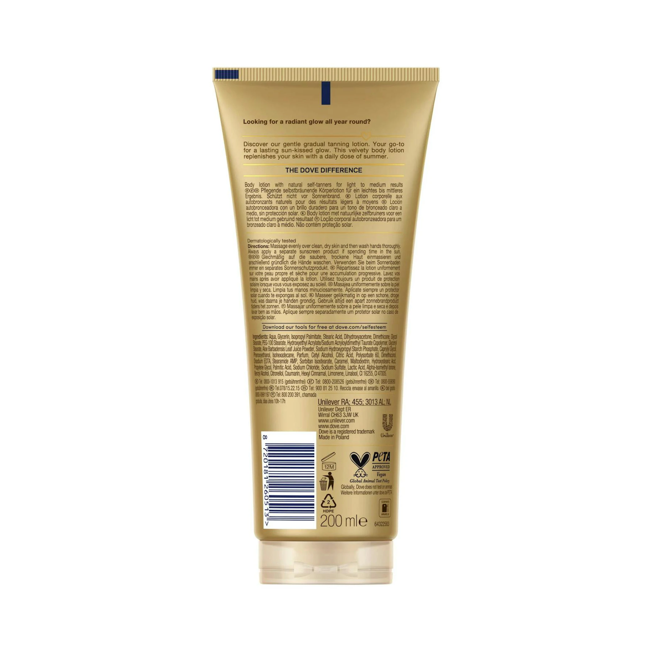 Autobronceador Summer Revived Light To Medium Dove 200Ml