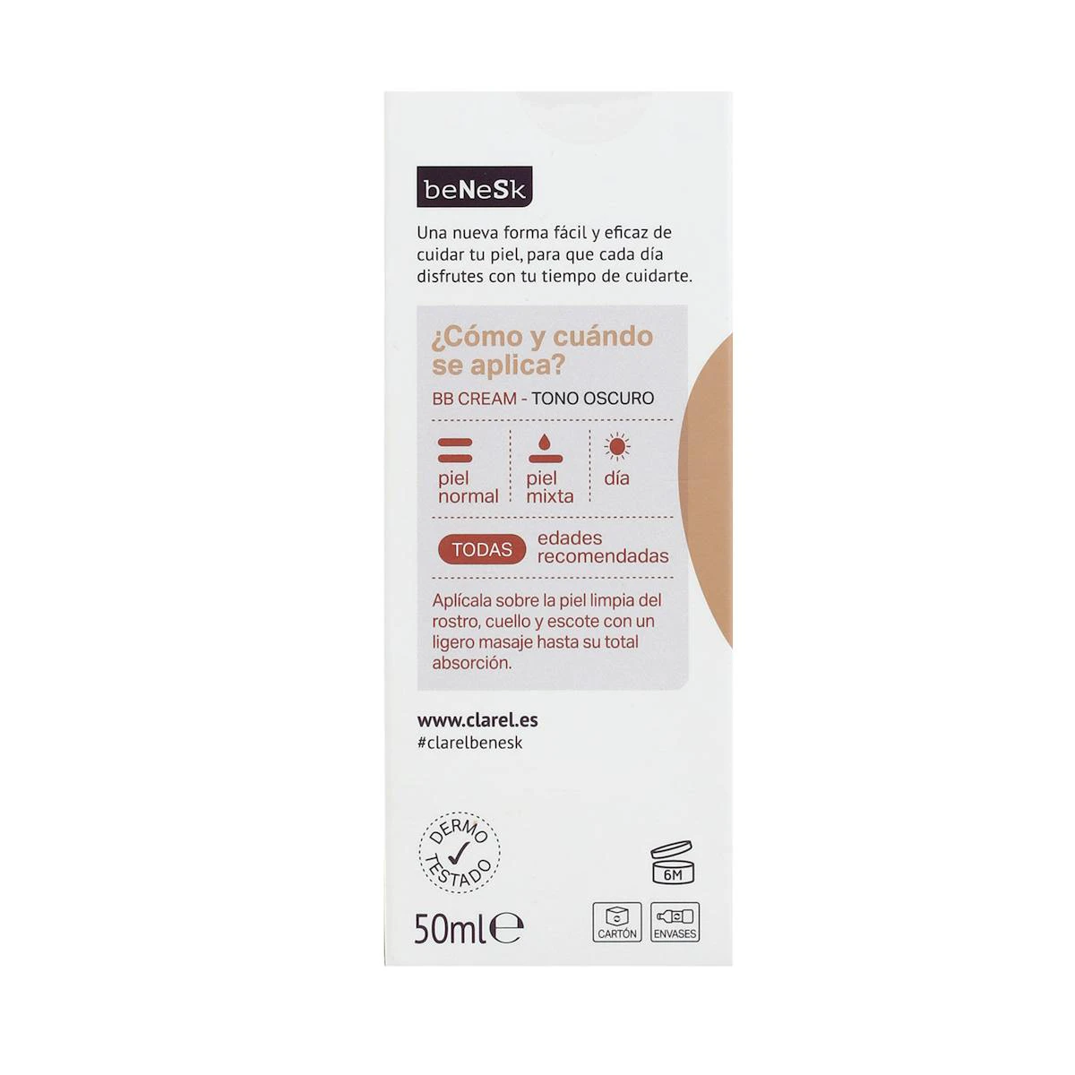 BB Cream Tom Escuro SPF 25 Benesk 50Ml