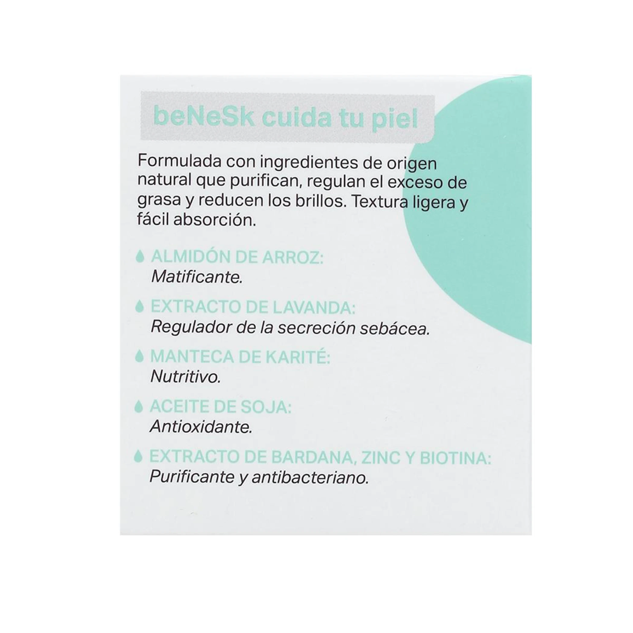 Crema Facial Matificante Benesk 50Ml