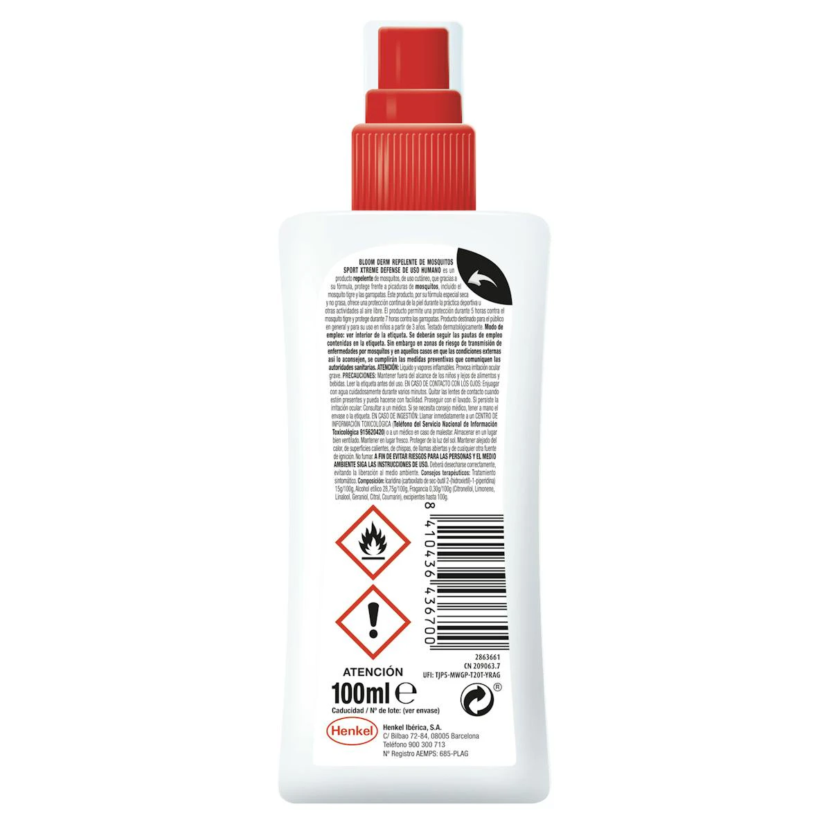 Repelente De Mosquitos Sport Xtreme Bloom Derm 100Ml