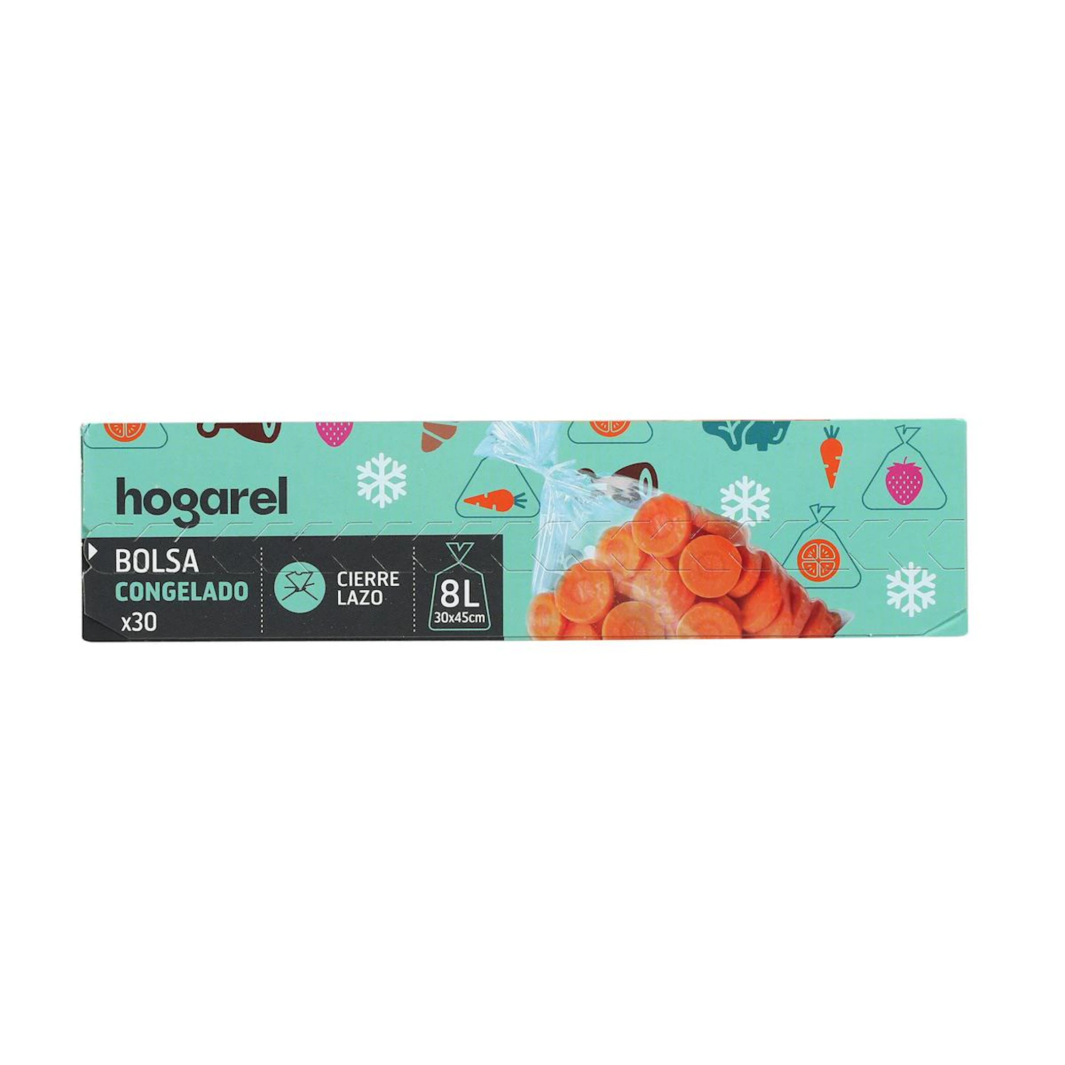 Bolsa Congelación 8L Grande Hogarel 30 Uds 0
