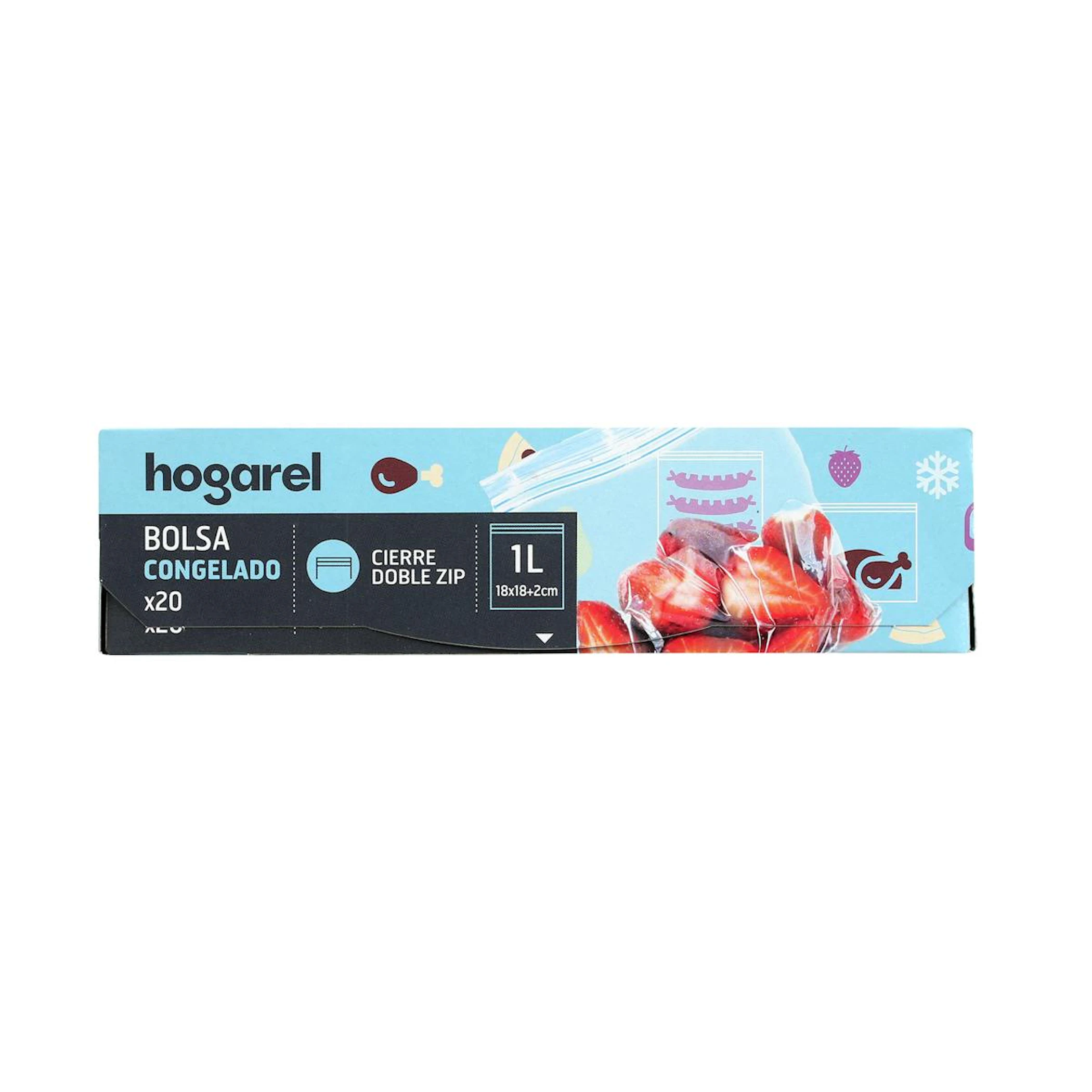 Bolsa Congelación Zip 1L Pequeña Hogarel 20 Uds