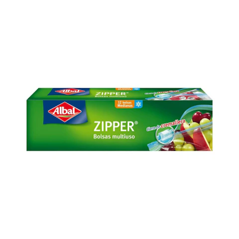 Bolsa multiuso zipper 1 litro ALBAL, caja 12 uds