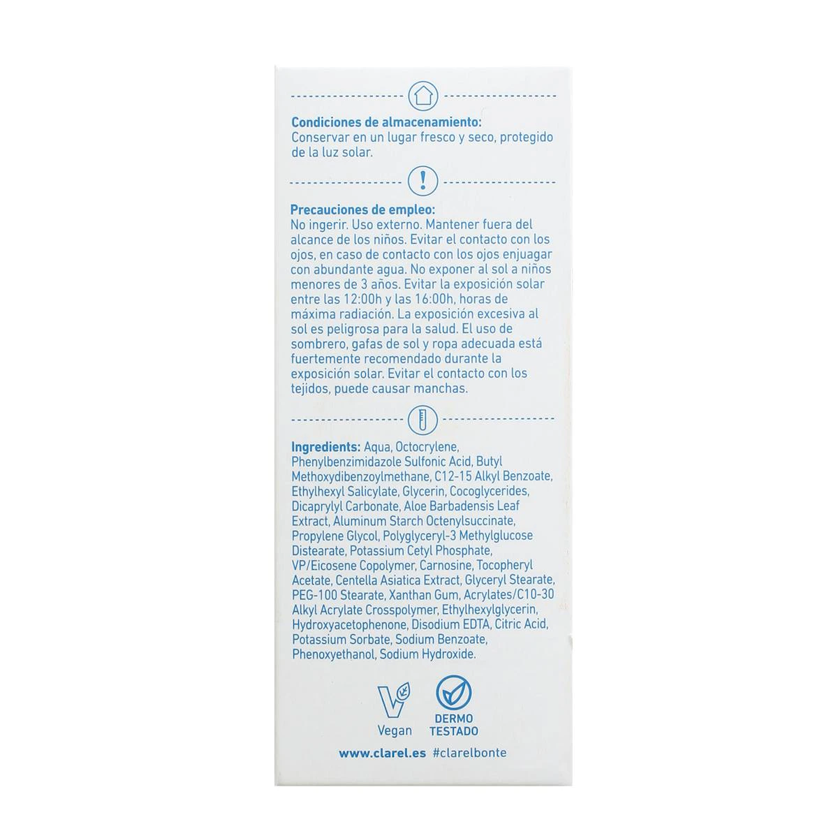 Crema Solar Facial Sensitive SPF 50+ Bonté 50Ml