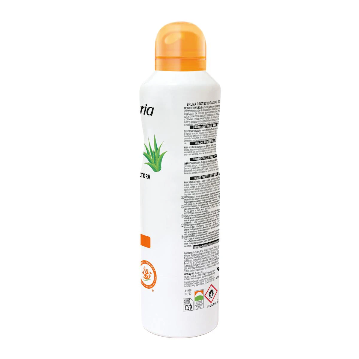Bruma Solar Pieles Sensibles Aloe SPF 50 Babaria 20Ml
