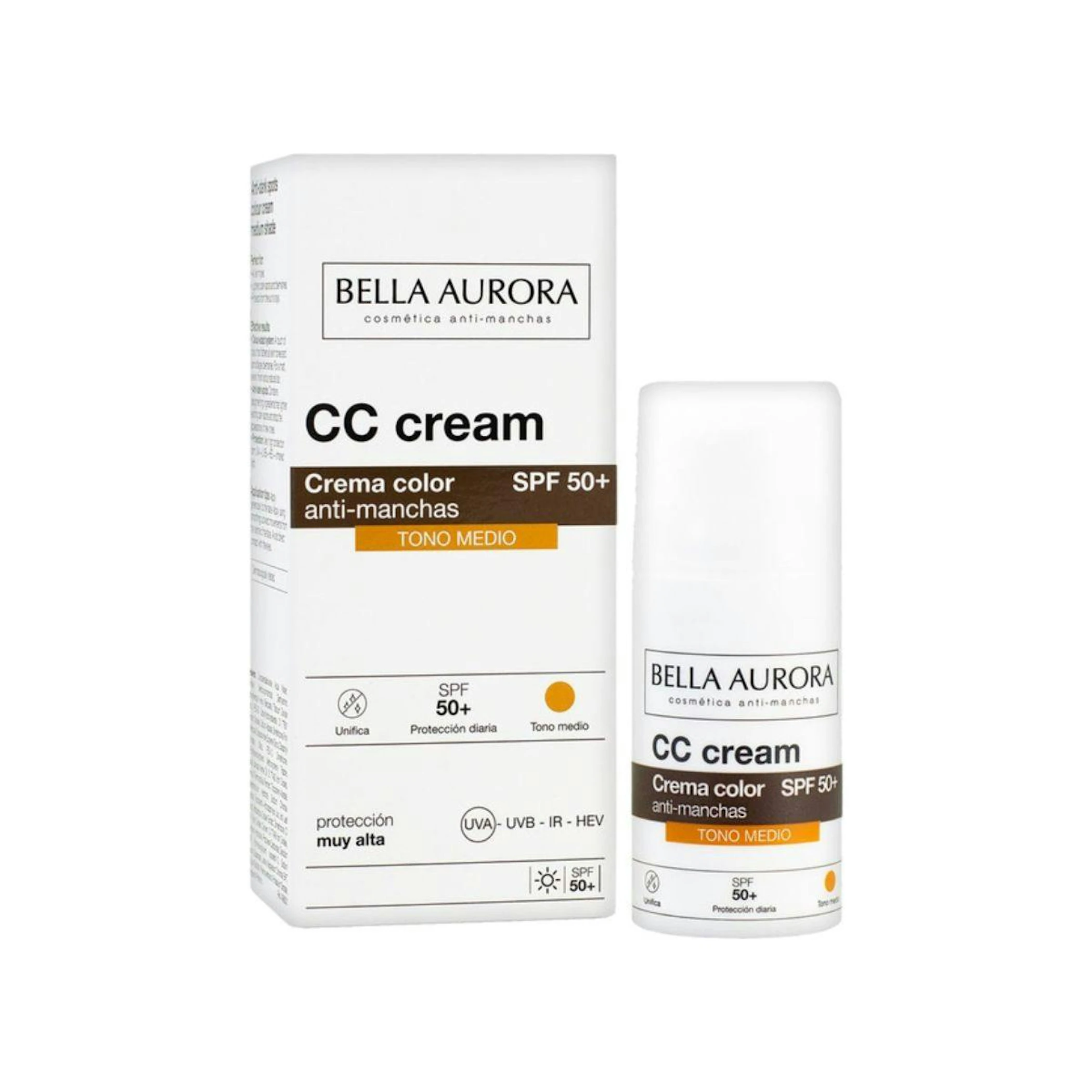 CC Cream Antimanchas SPF 50+ Bella Aurora Tono Medio 0