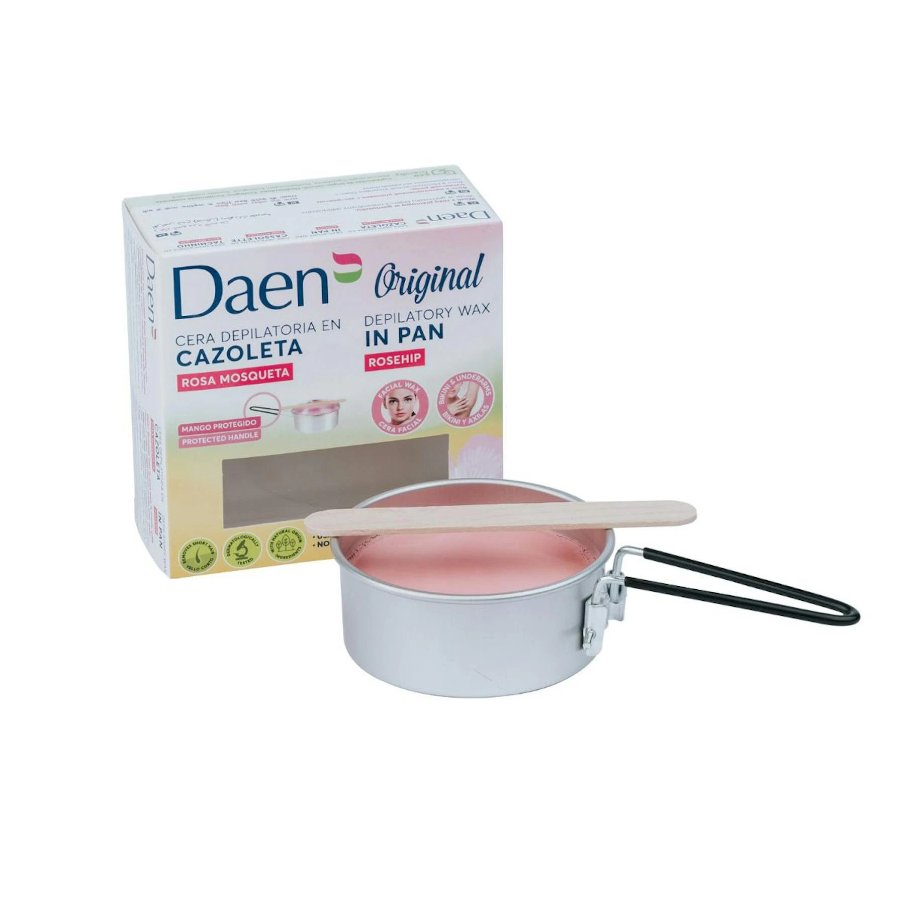 Cera Depilatoria En Cazoleta Rosa Mosqueta Daen 90 Gr