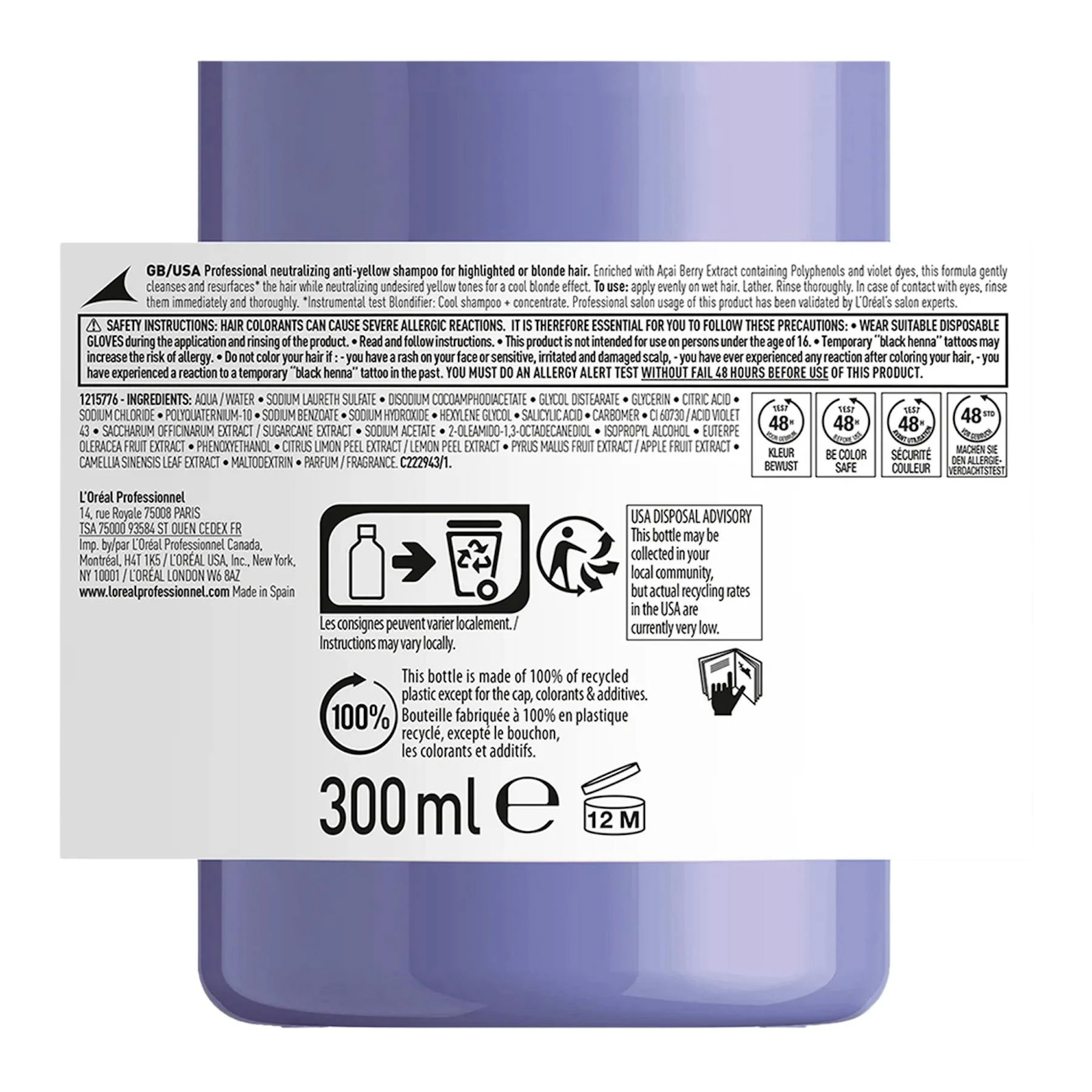 Champú Iluminador Blondifier L'Oréal Professionnel 300Ml
