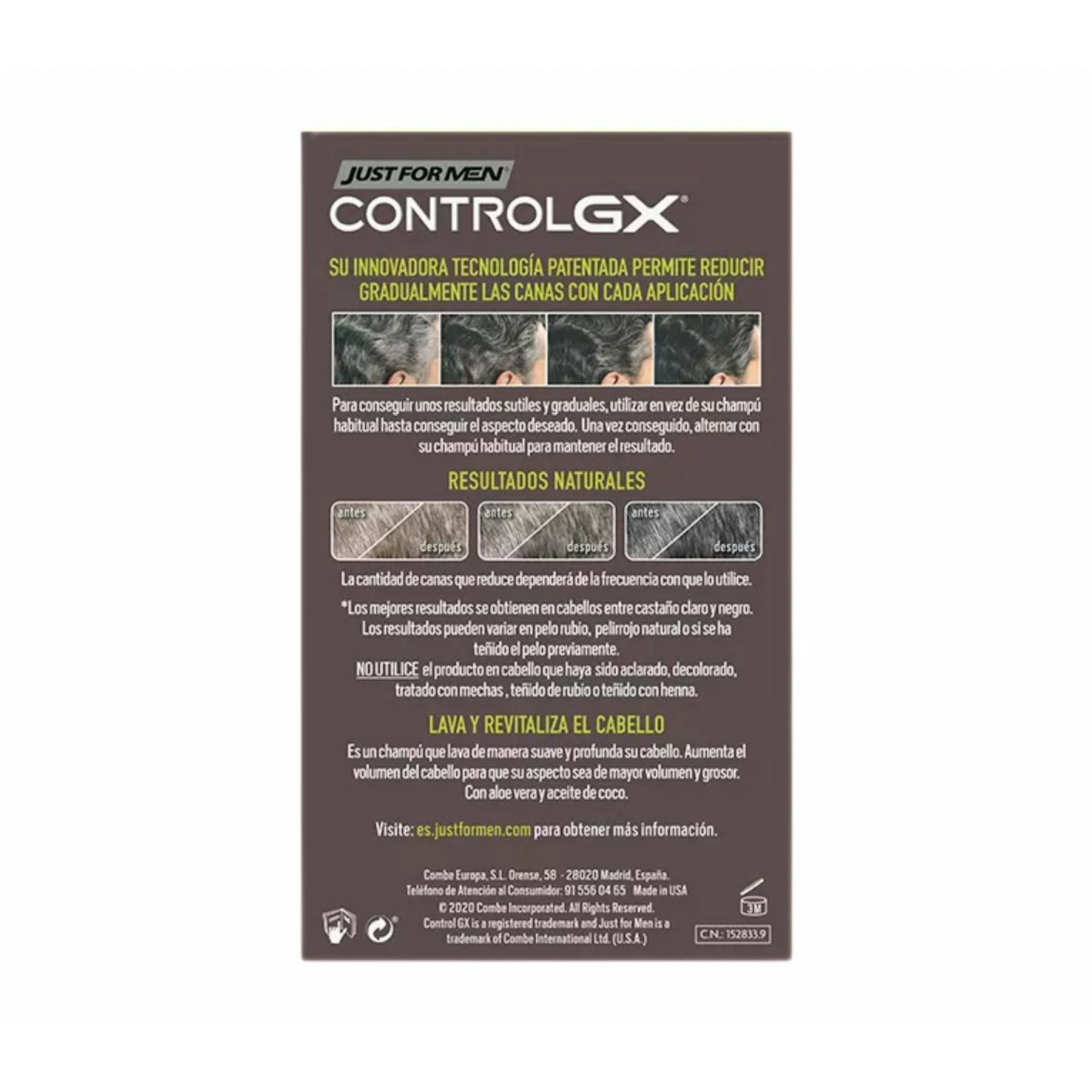 Champú Reductor De Canas Control GX Just For Men 118Ml