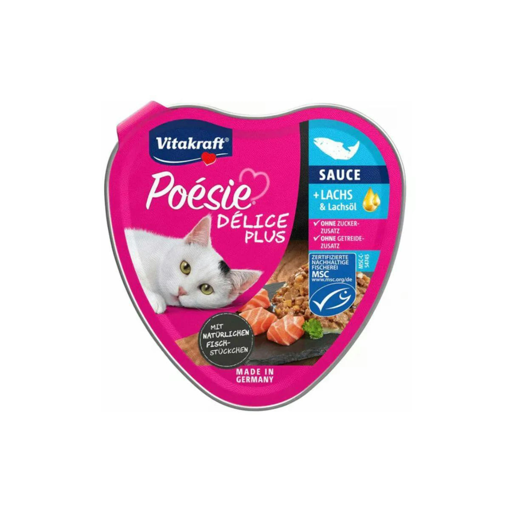 Comida Húmeda Gatos Poésie Delice Plus Salmón Vitakraft 85Gr