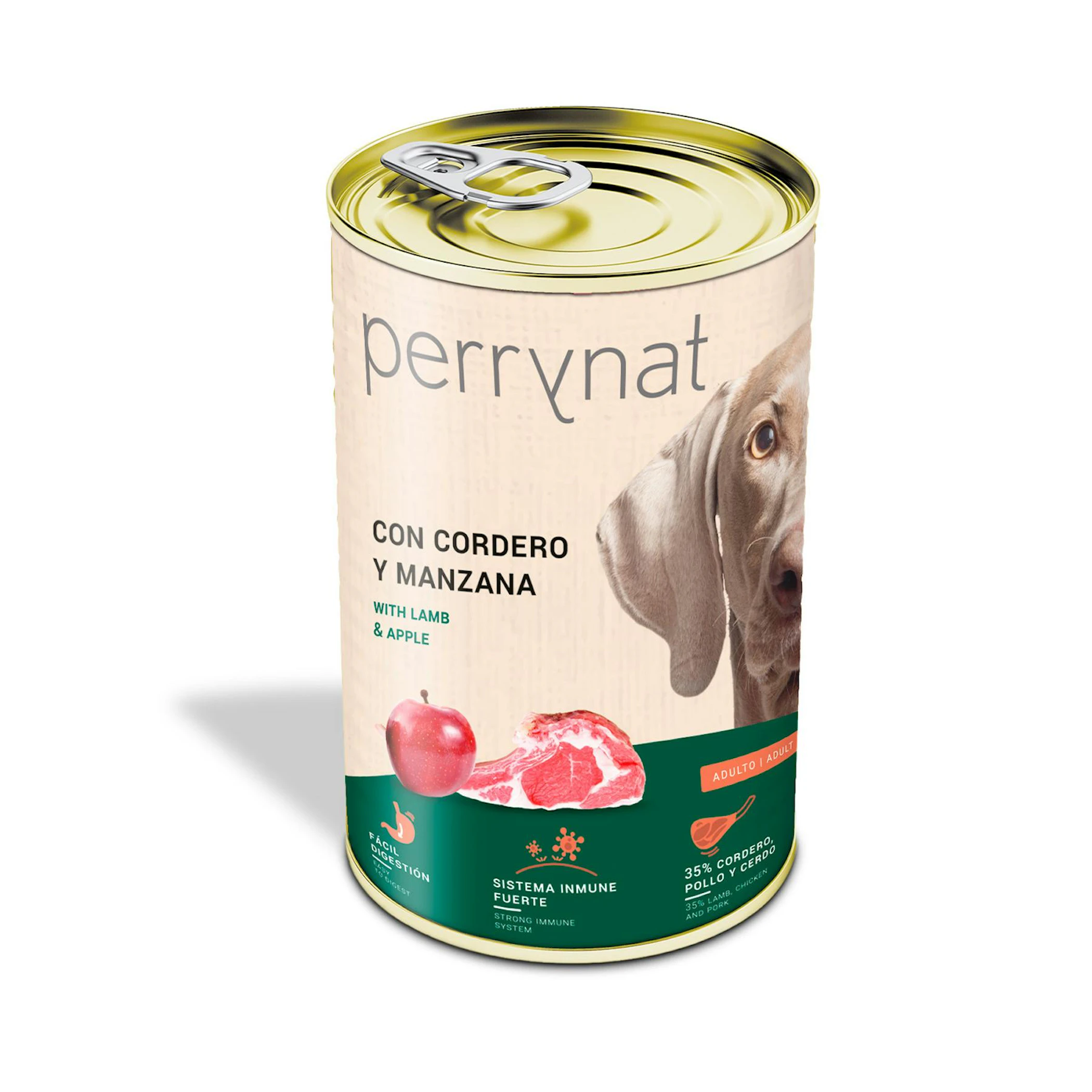 Comida Húmeda Perro Cordero Y Manzana Perrynat 400Gr 0
