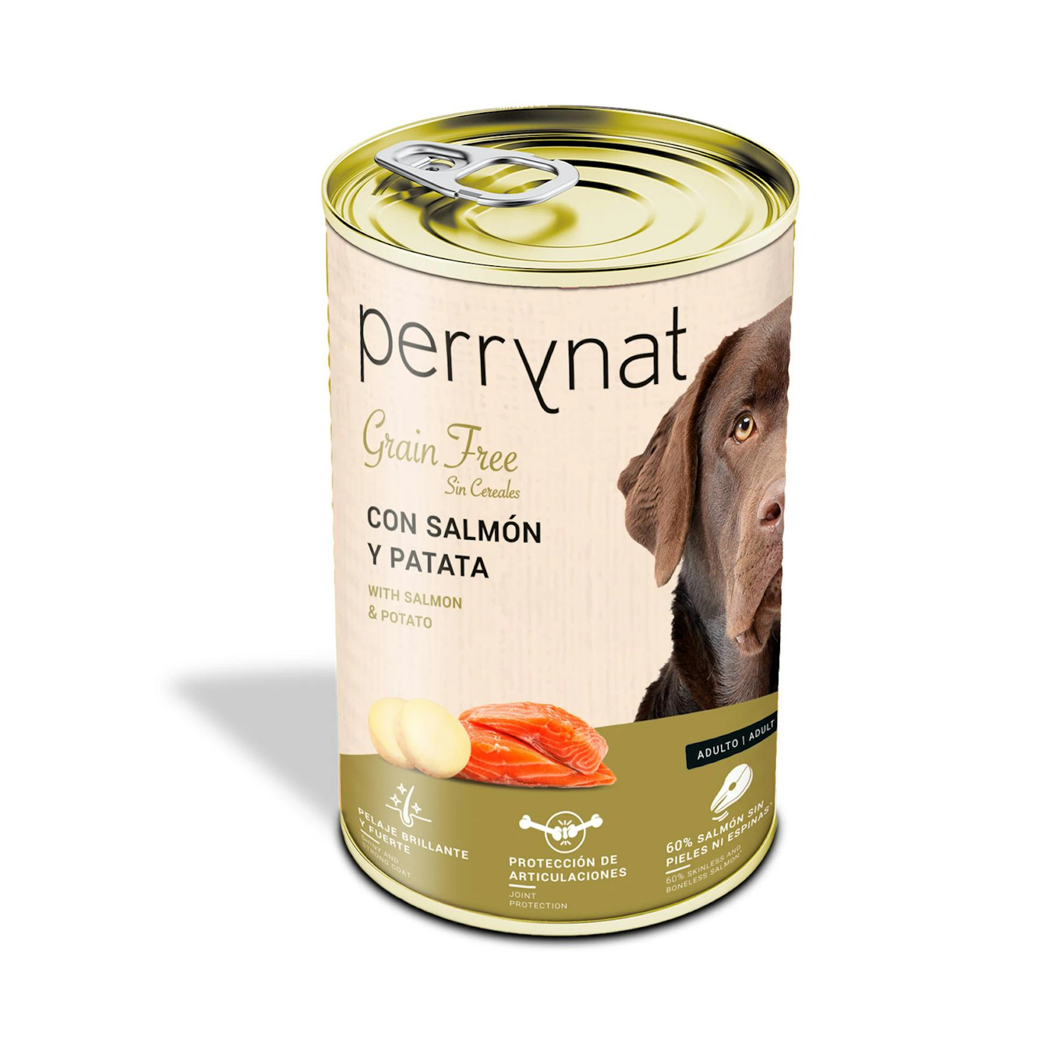 Comida Húmeda Perro Grain Free Salmón Y Patata Perrynat 400Gr 0