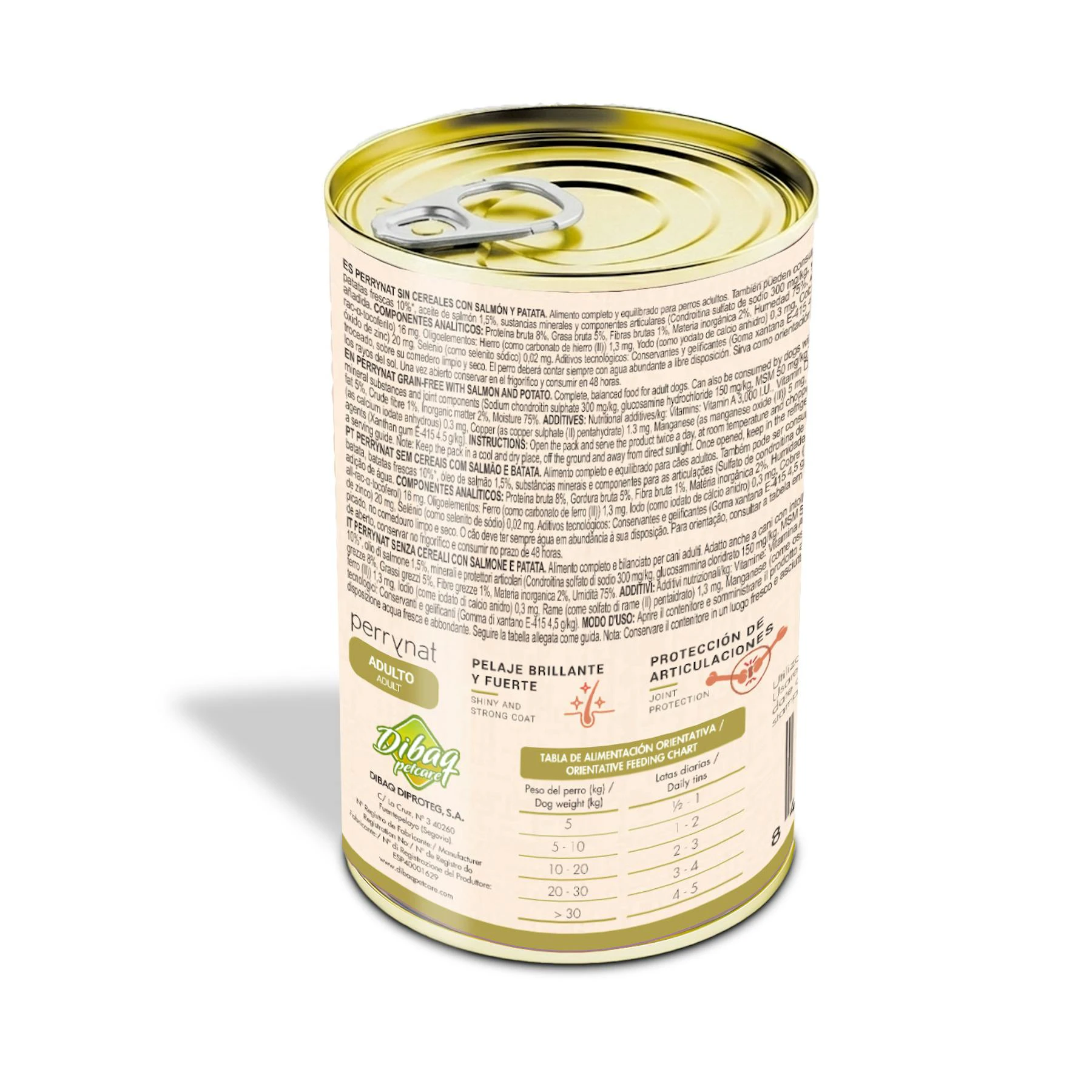 Comida Húmeda Perro Grain Free Salmón Y Patata Perrynat 400Gr