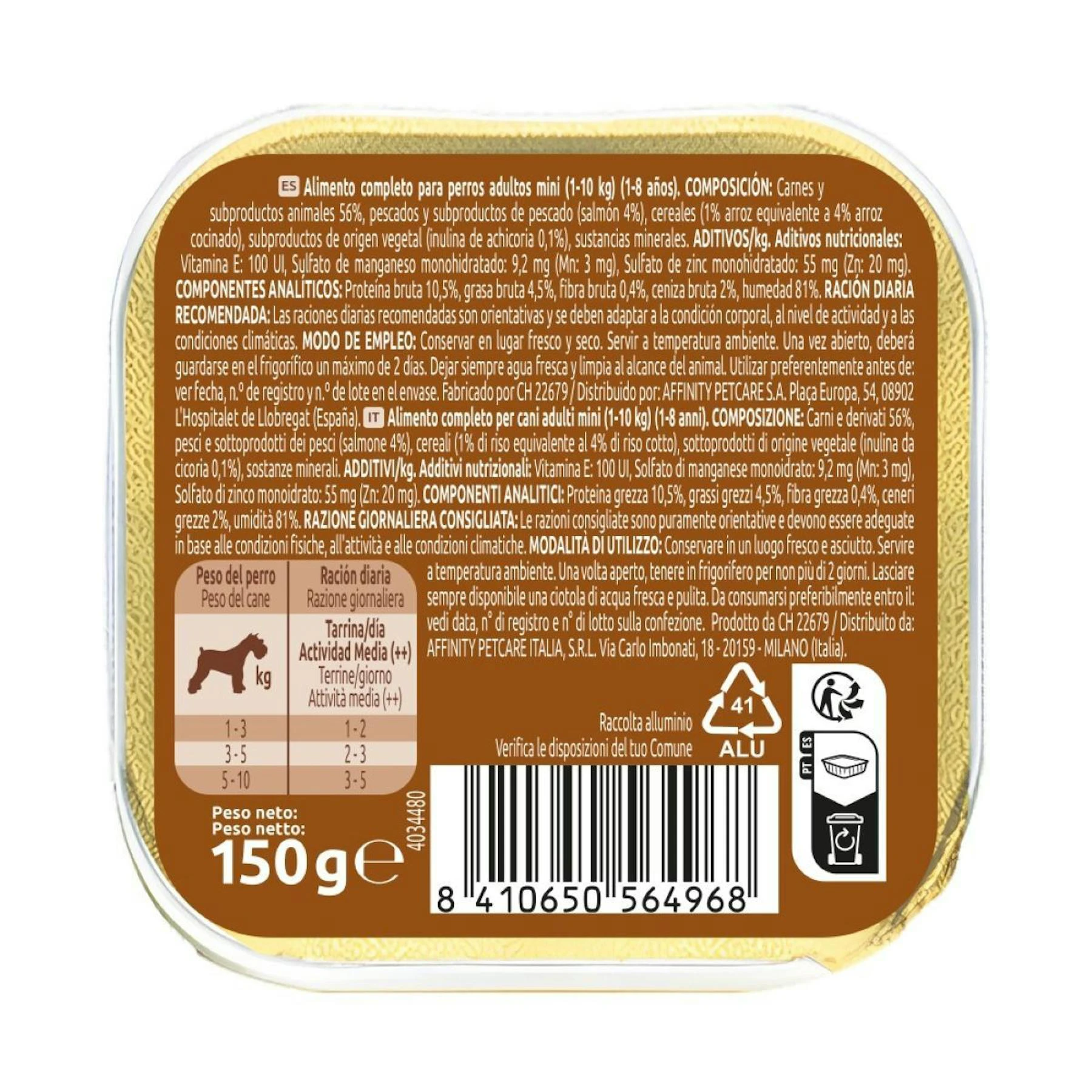 Comida Húmeda Perros Mini Buey Ultima 150Gr