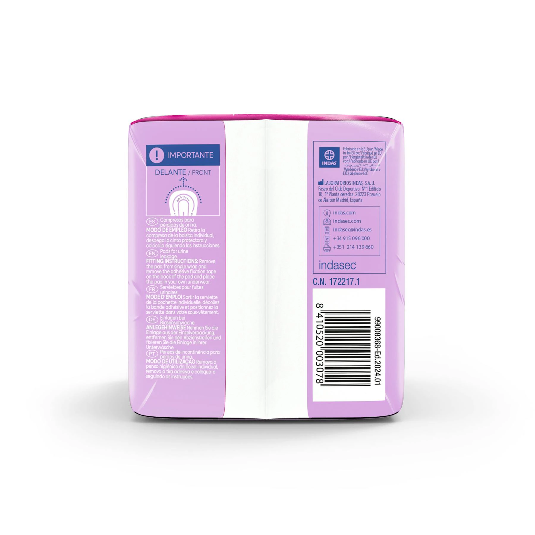 Compresas Incontinencia Indasec Discreet Extra 10 Uds