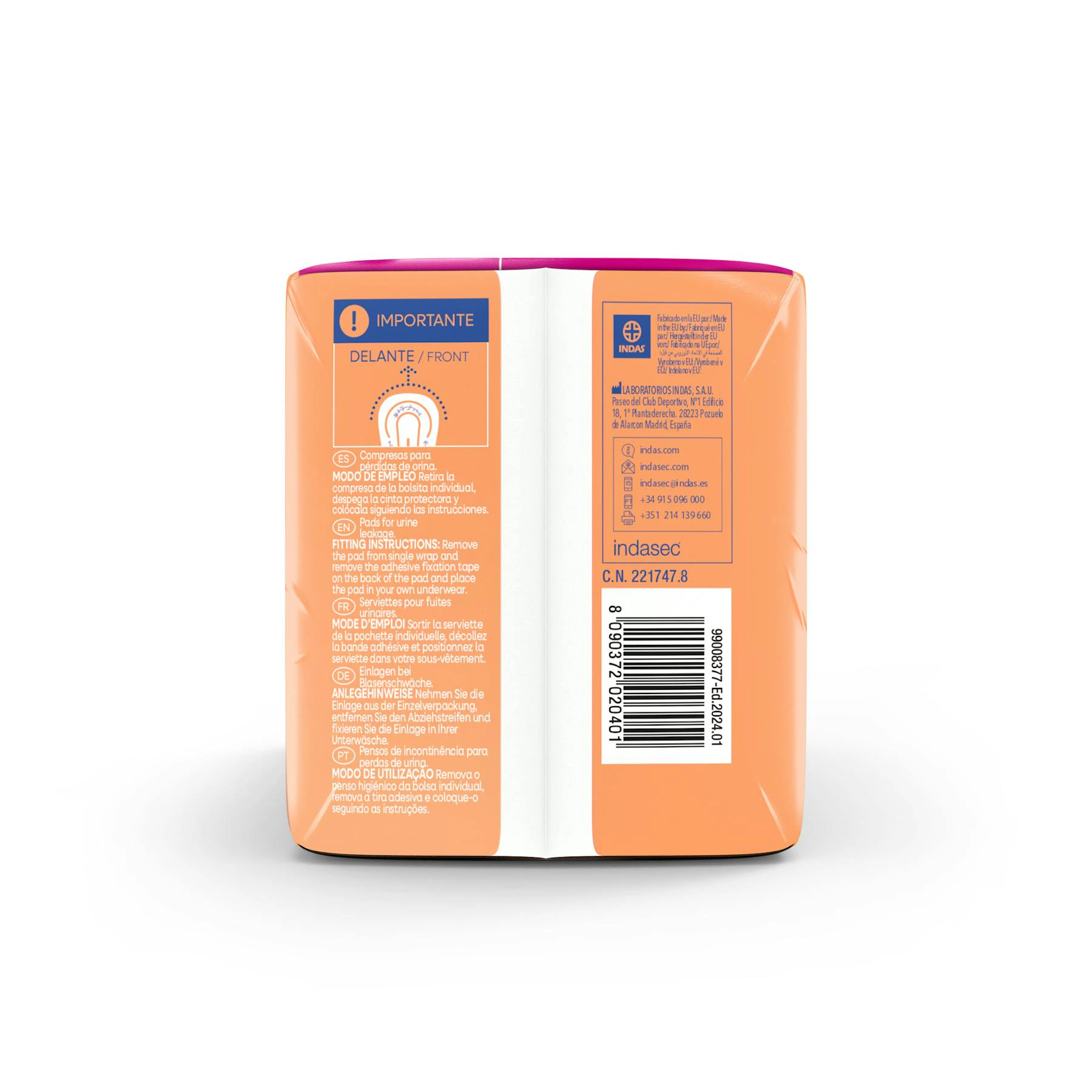 Pensos Incontinência Indasec Discreet Maxi 15 unid.