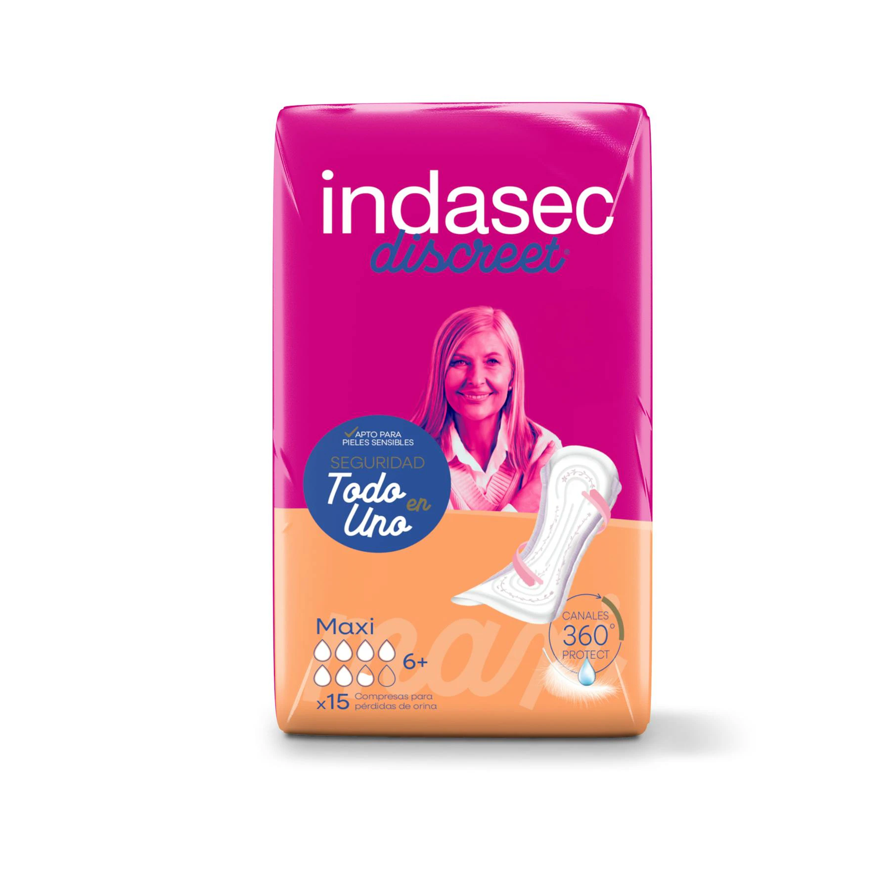 Pensos Incontinência Indasec Discreet Maxi 15 unid.