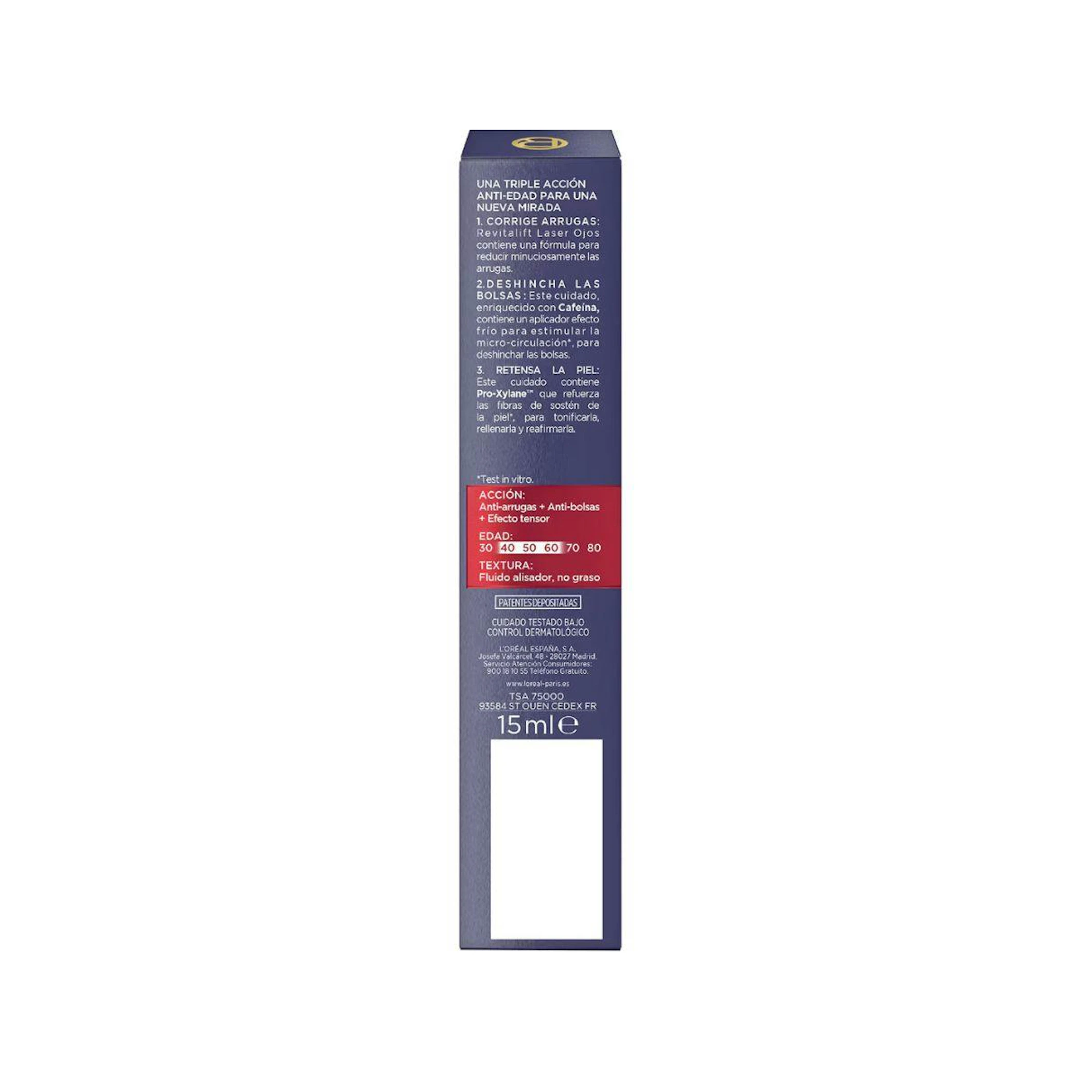 Contorno De Ojos Antiedad Revitalift Laser L’Oréal Paris 15Ml