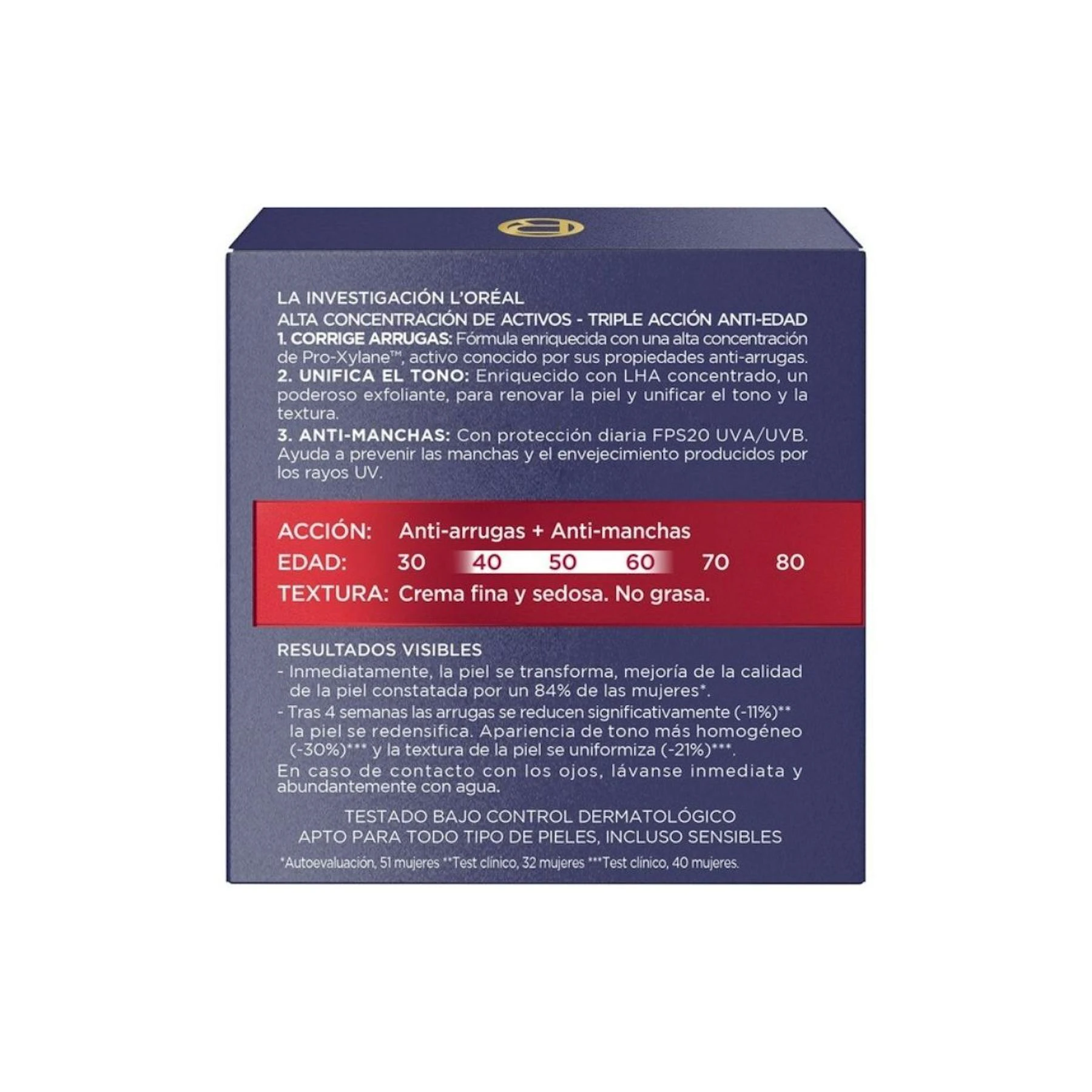 Creme De Dia Anti-Idade Revitalift Laser SPF 20 L’Oréal Paris 50Ml
