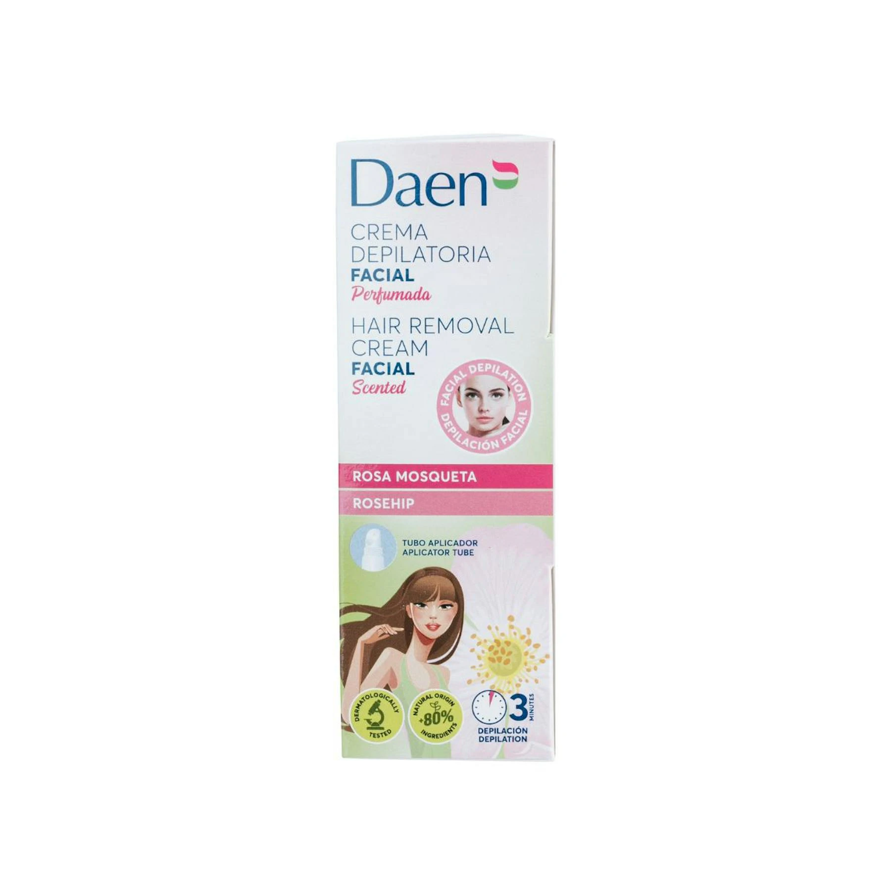 Crema Depilatoria Facial Rosa Mosqueta Daen 15Ml