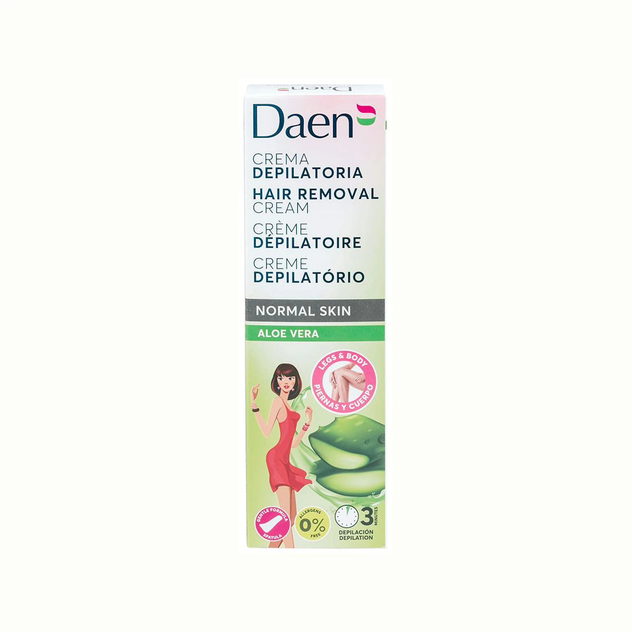 Crema Depilatoria Para Pieles Normales Con Aloe Vera Daen 125Ml 0