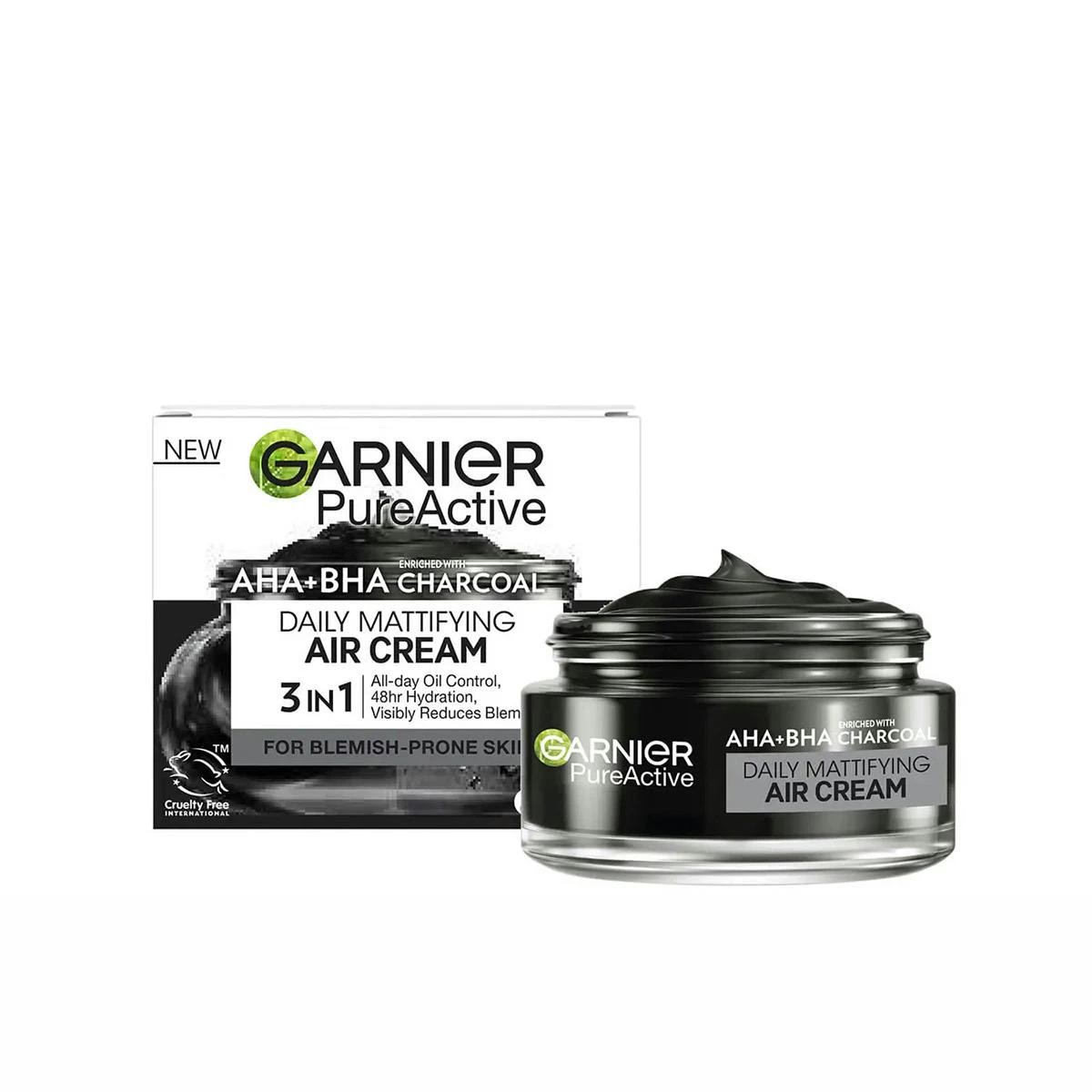 Crema Matificante Air Cream AHA + BHA + Carbón Garnier 50Ml Crema Matificante Air Cream AHA + BHA + Carbón Garnier 50Ml 0