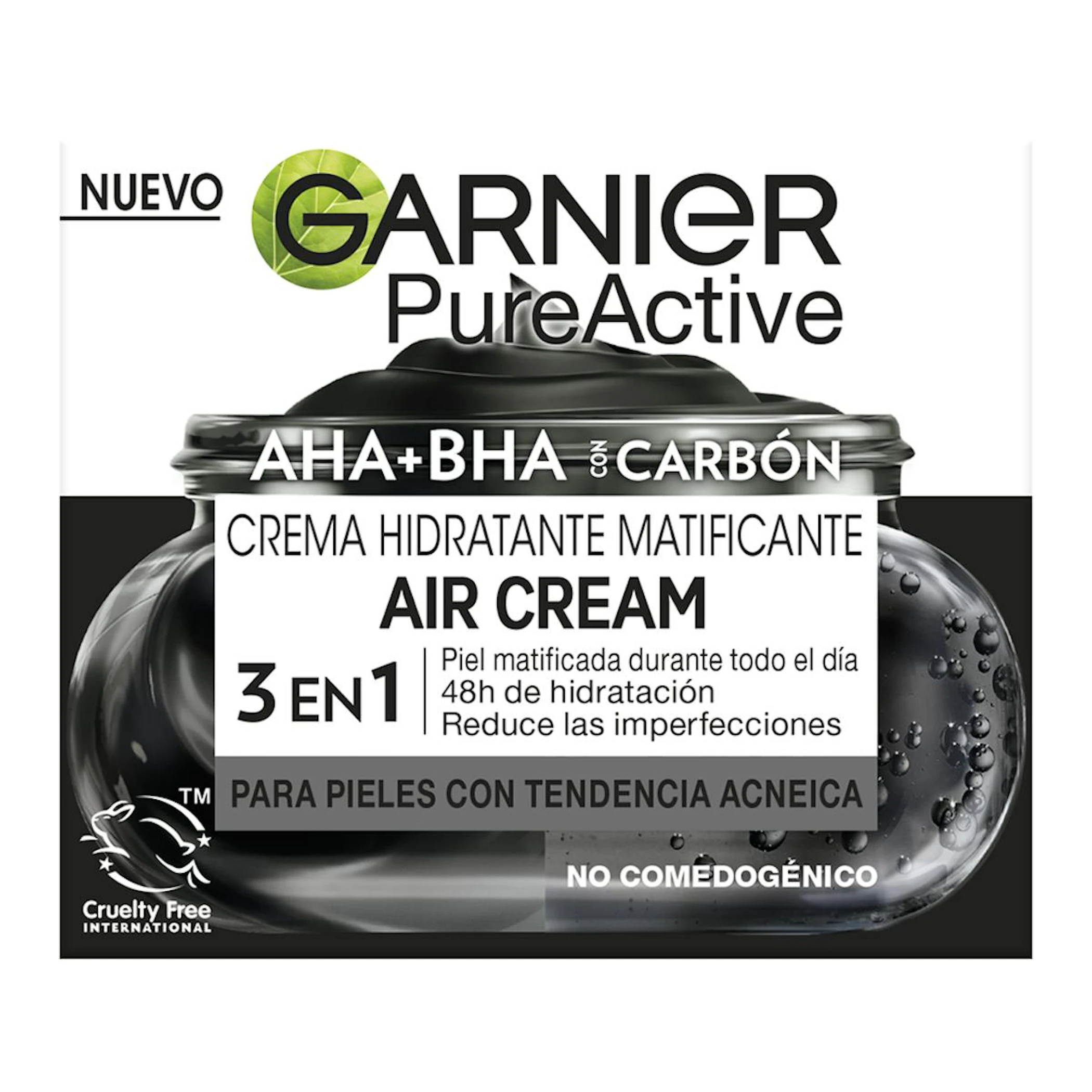 Crema Matificante Air Cream AHA + BHA + Carbón Garnier 50Ml