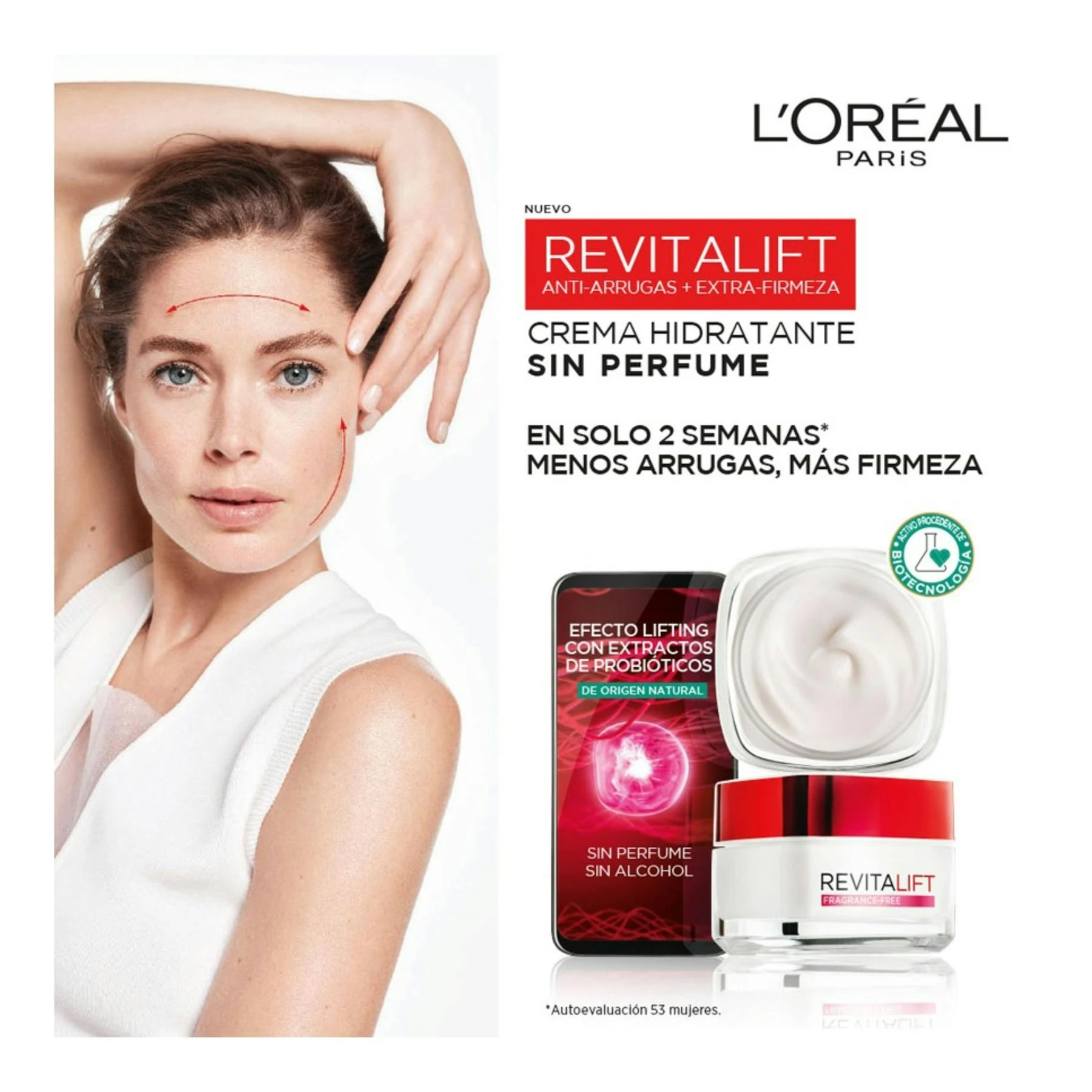 Crema Hidratante Sin Perfume Revitalift L’Oréal Paris 50Ml