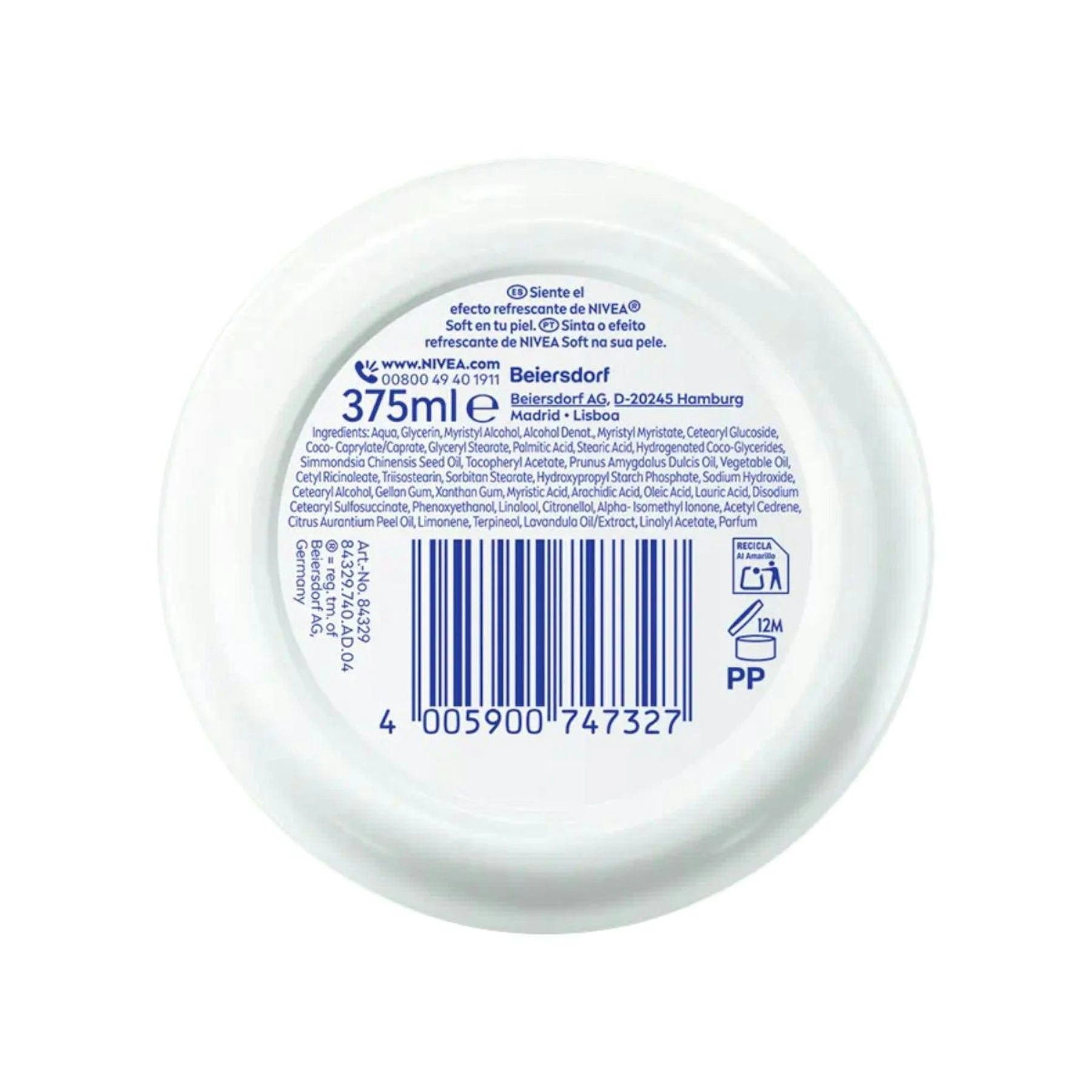 Crema Hidratante Soft Nivea 375Ml