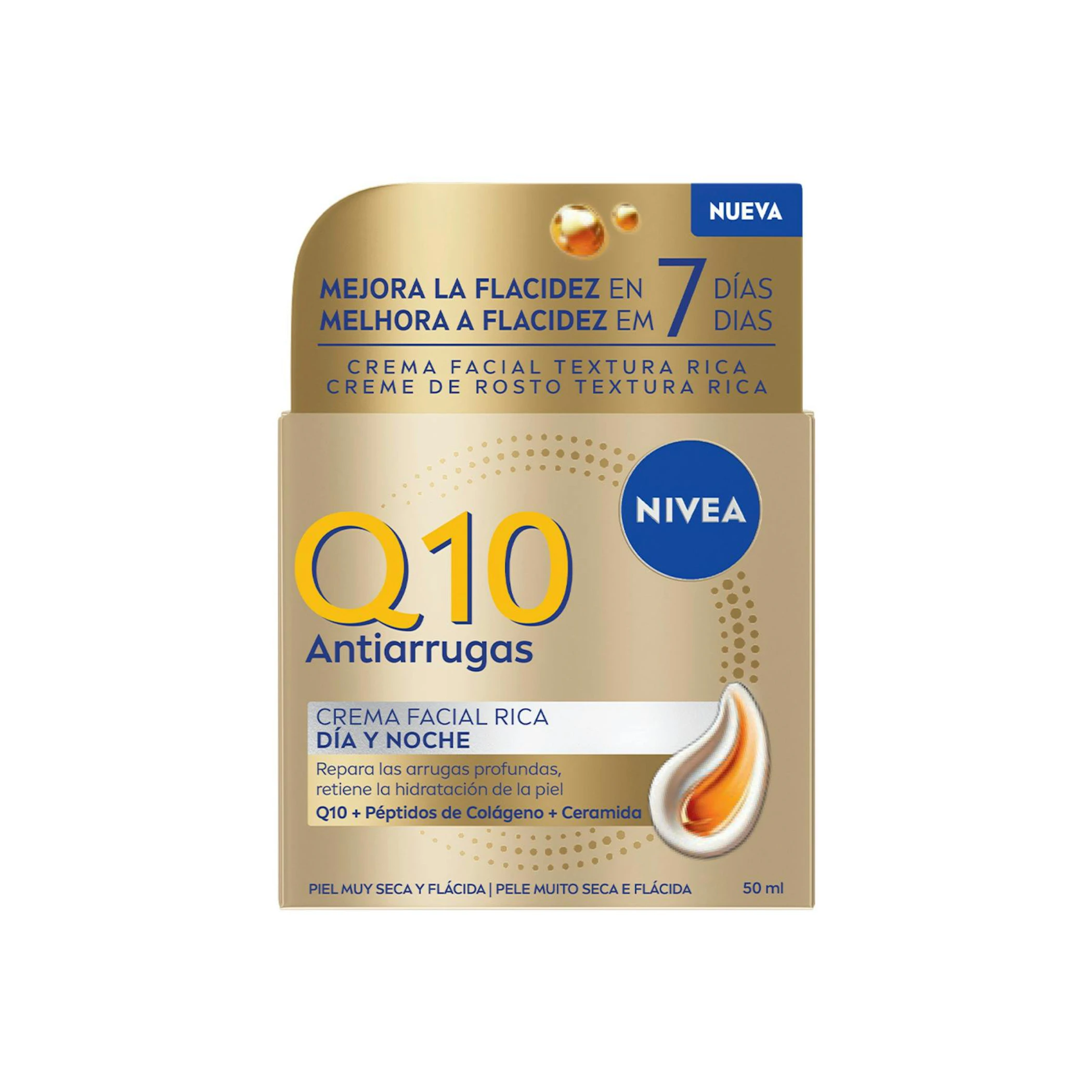 Crema Rica Día y Noche Q10 Antiarrugas Collagen Expert Nivea 50Ml 0