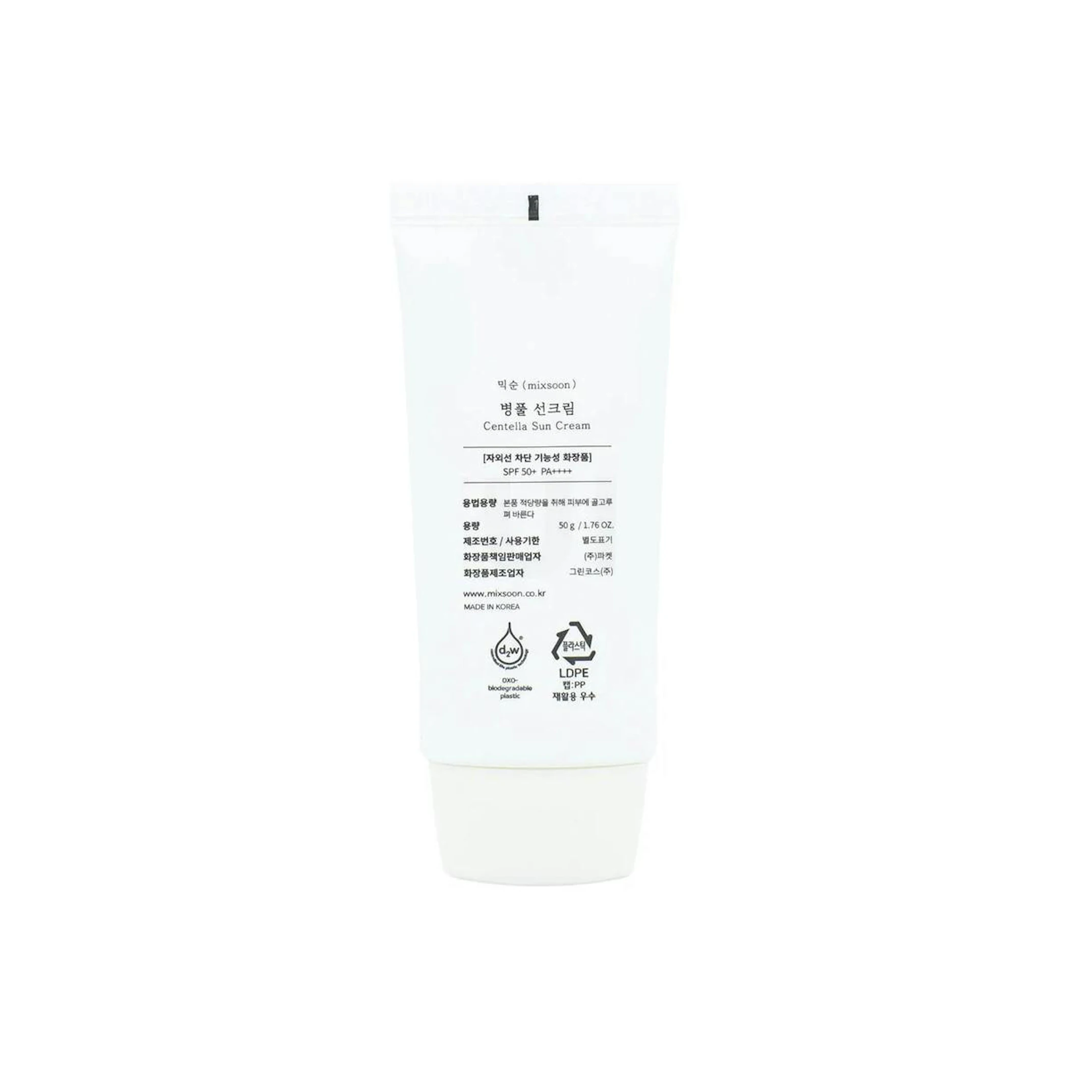 Crema Solar Centella SPF 50+ Mixsoon 50Gr